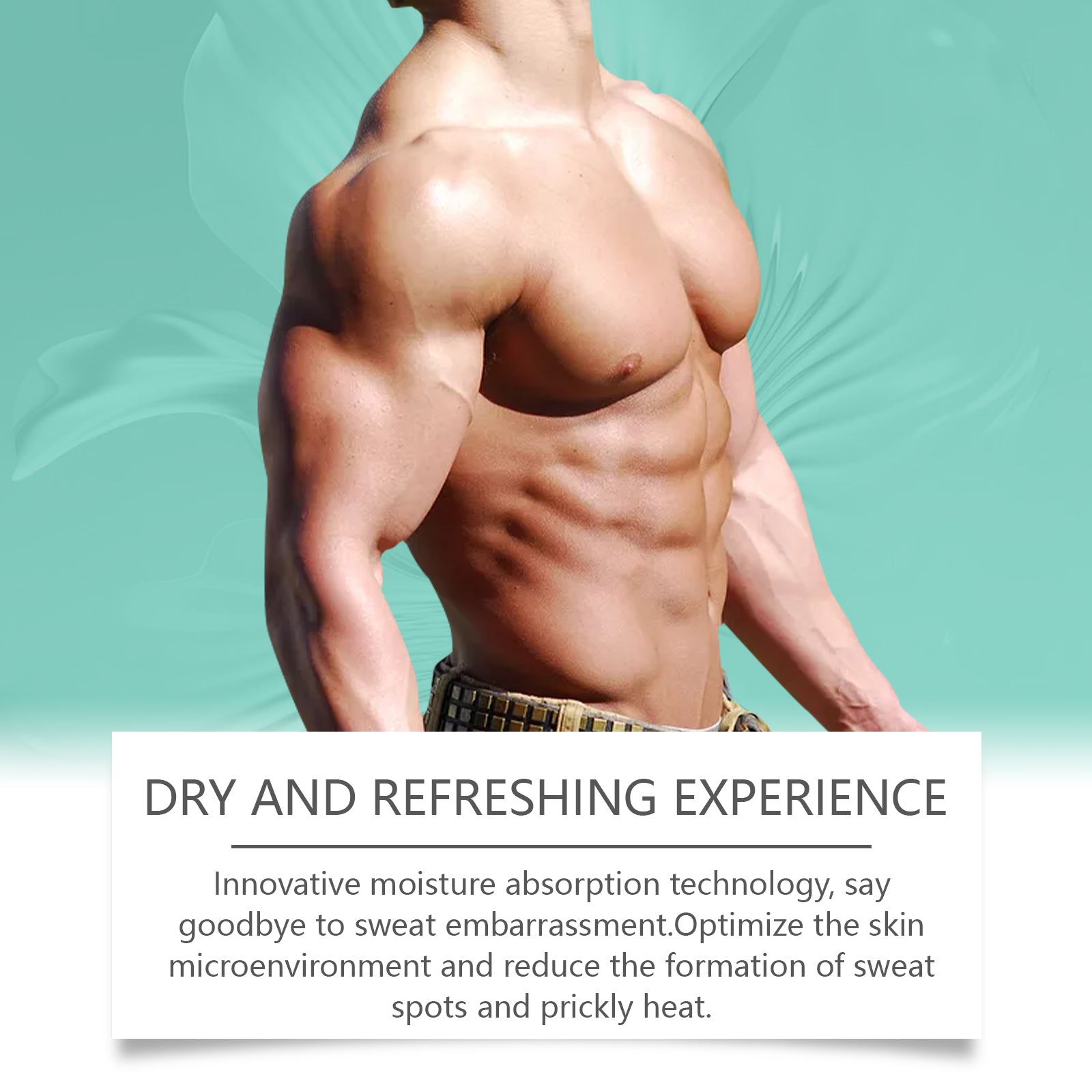 Ximonth Men's Care Body Powder Skin Care Sweat Absorption Breathable plaid Refreshing Mint Daily Care