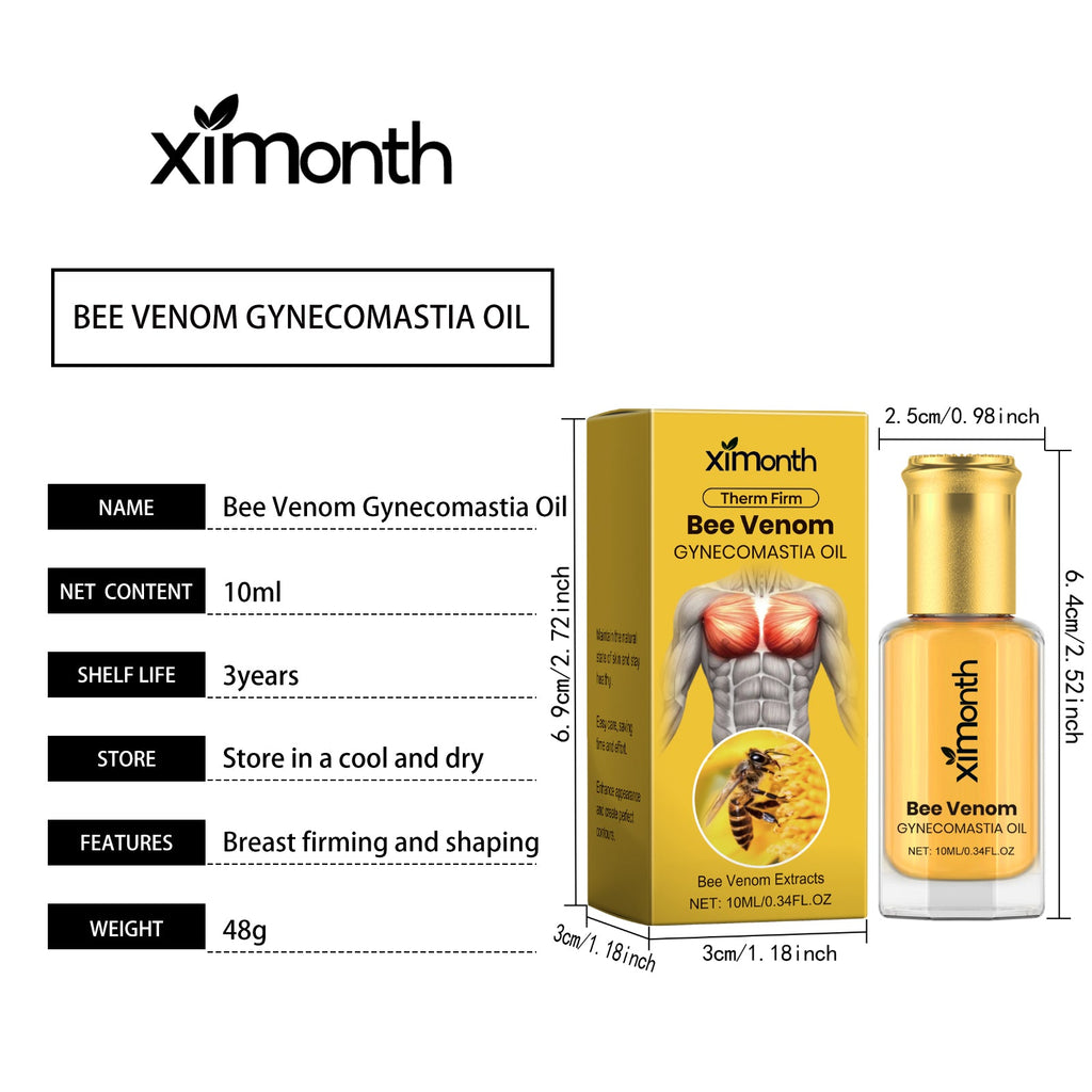Ximonth Chest Massage Oil Gentle Nourishing Men's Chest Massage Firming Skin Contour Elasticity Care