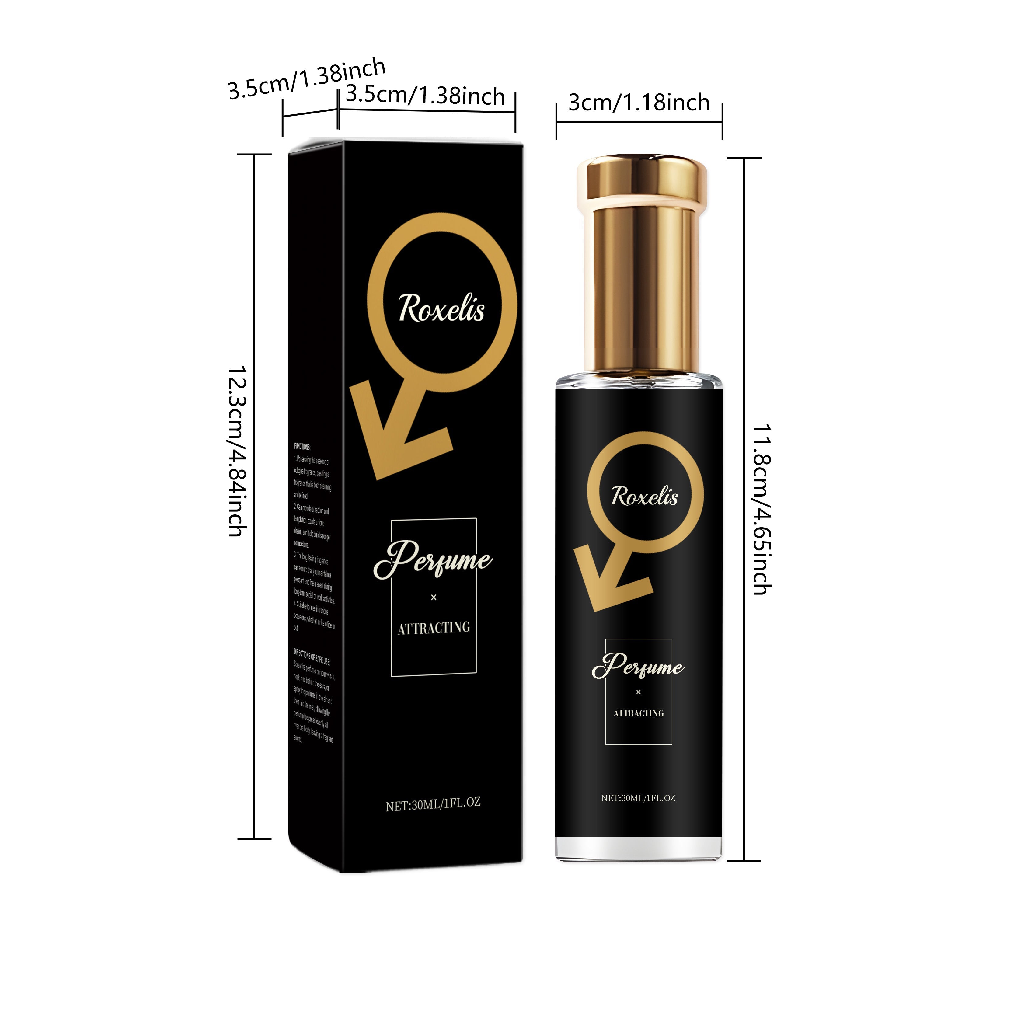 Roxelis Cedar Men's Perfume Natural Fresh Scent Long-lasting Fragrance Portable for Dating Daily Men's Perfume