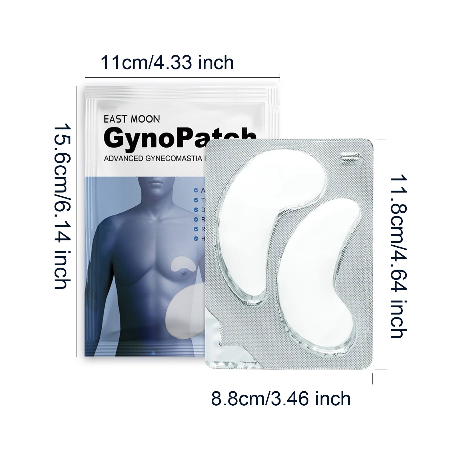 East moon Male Breast Firming Patch Men's Chest Skin Firming Anti-Sagging Chest Muscle Care Patch