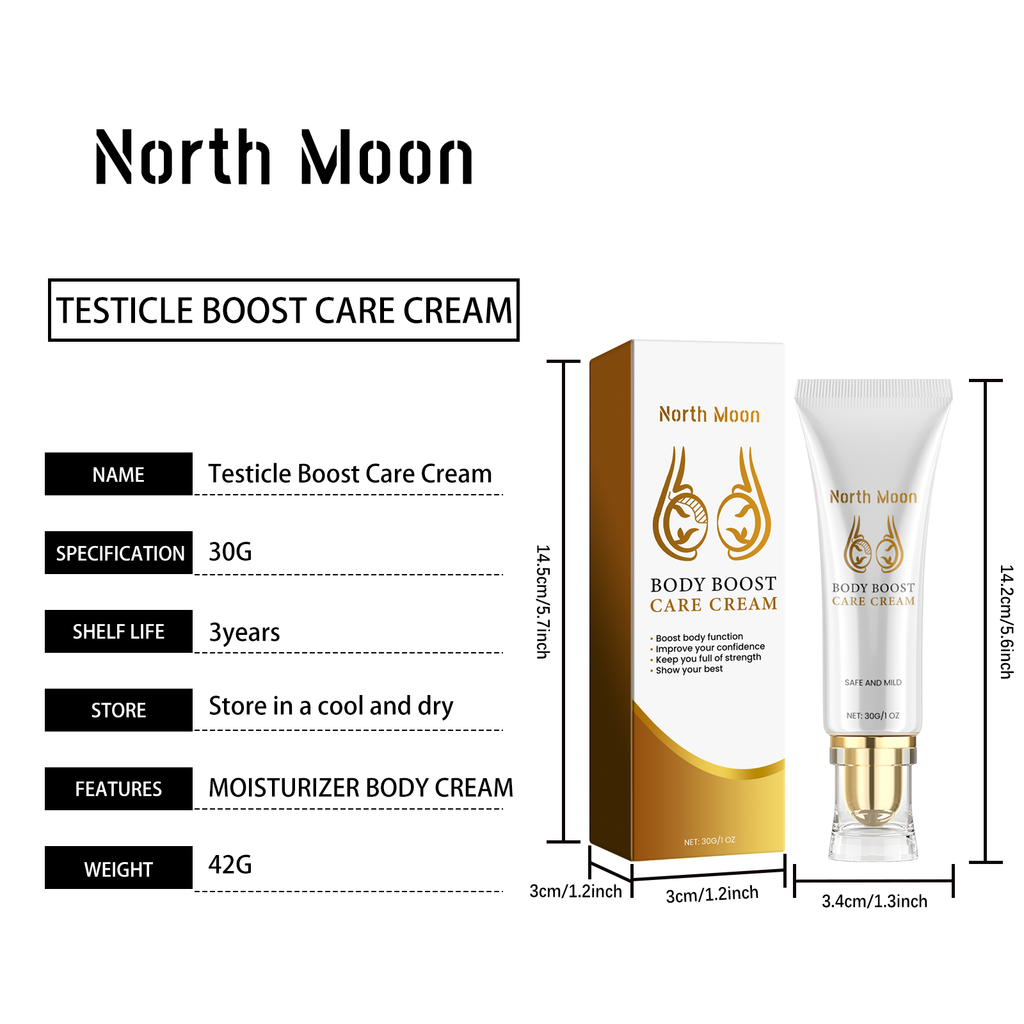 North Moon Male Vitality Care Cream Plant Extract Essence Cares for Men's Vitality Long-lasting Endurance Essential Oil