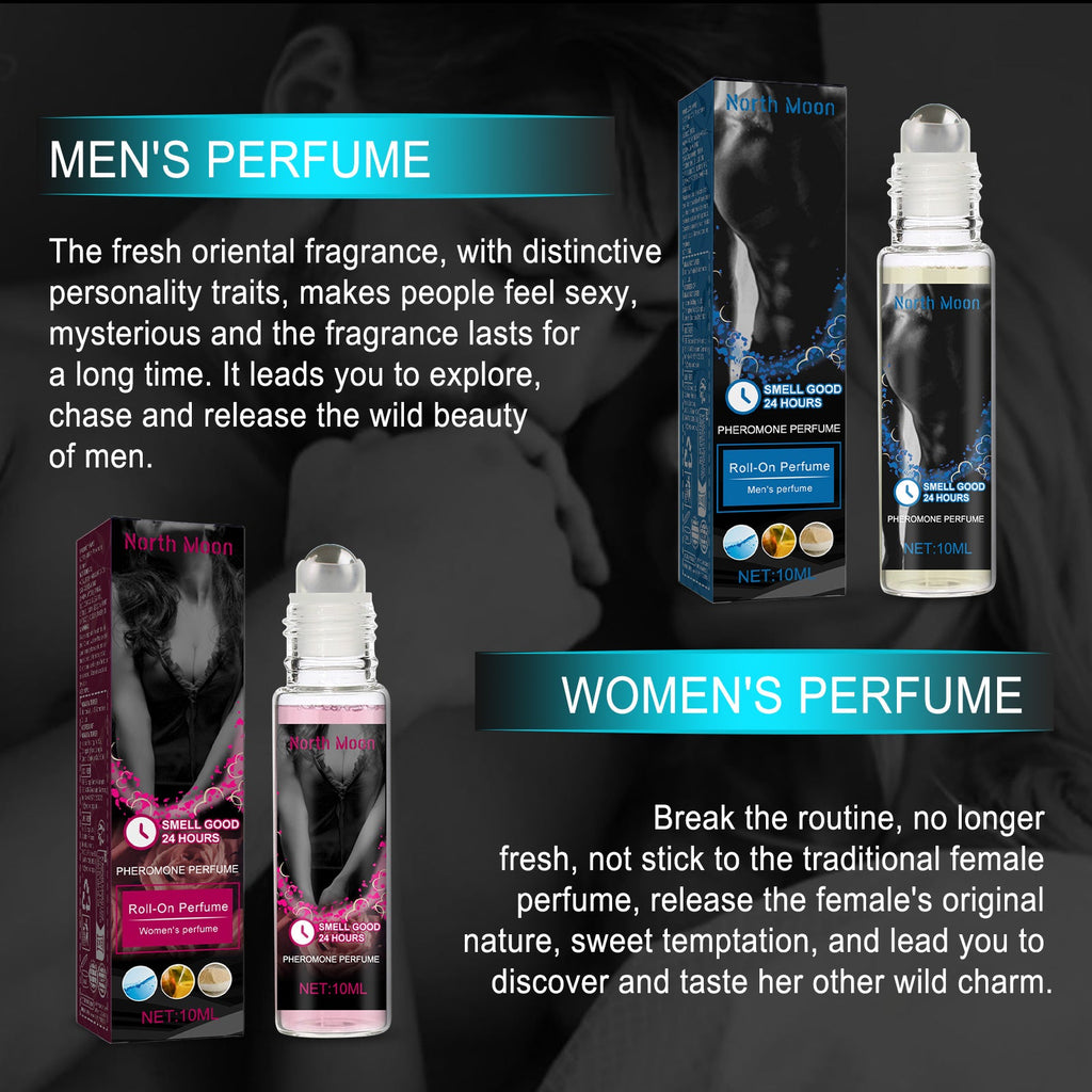 North Moon Pheromone Roll-on Perfume Natural Long-lasting Fresh Light Fragrance Atmosphere Perfume Portable Roll-on Perfume
