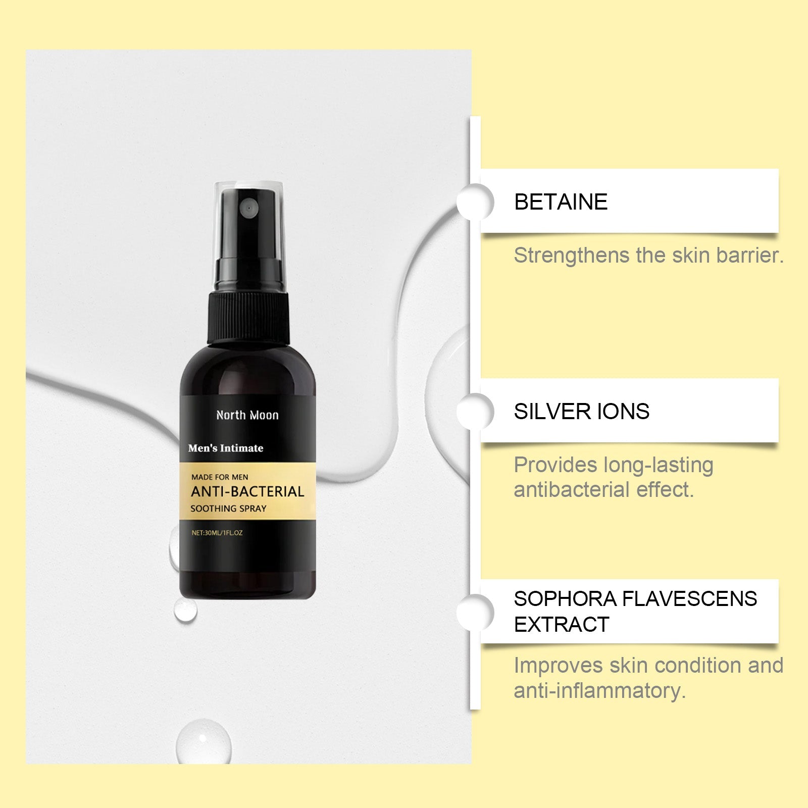 North Moon Men's Body Care Spray Gentle Relief for Daily Body Discomfort Men's Care