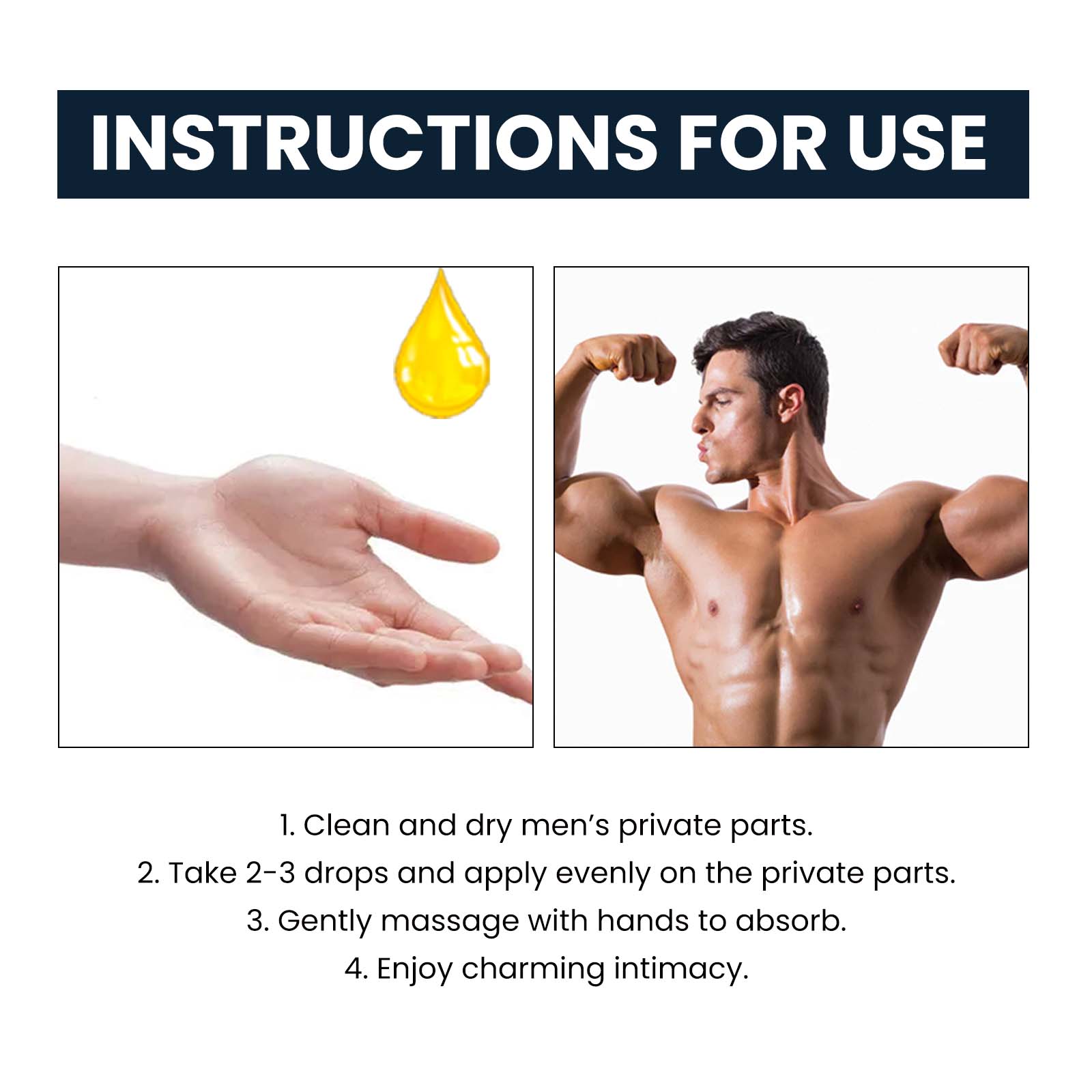 North Moon Men's Body Massage Essential Oil Enhance Endurance Vitality Men's Body Care Massage Essential Oil