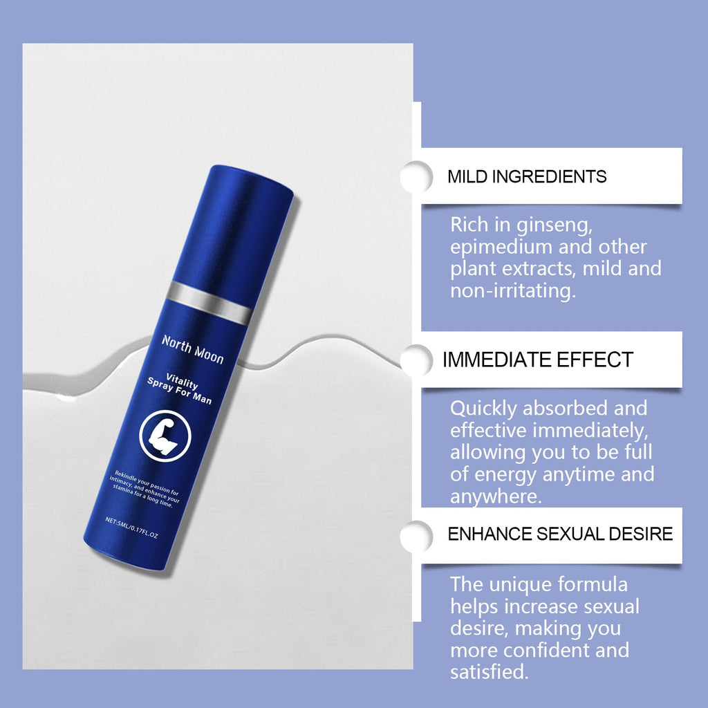 North Moon Men's Care Spray Stimulate Men's Vitality Long-lasting Moisturizing Body Care Spray