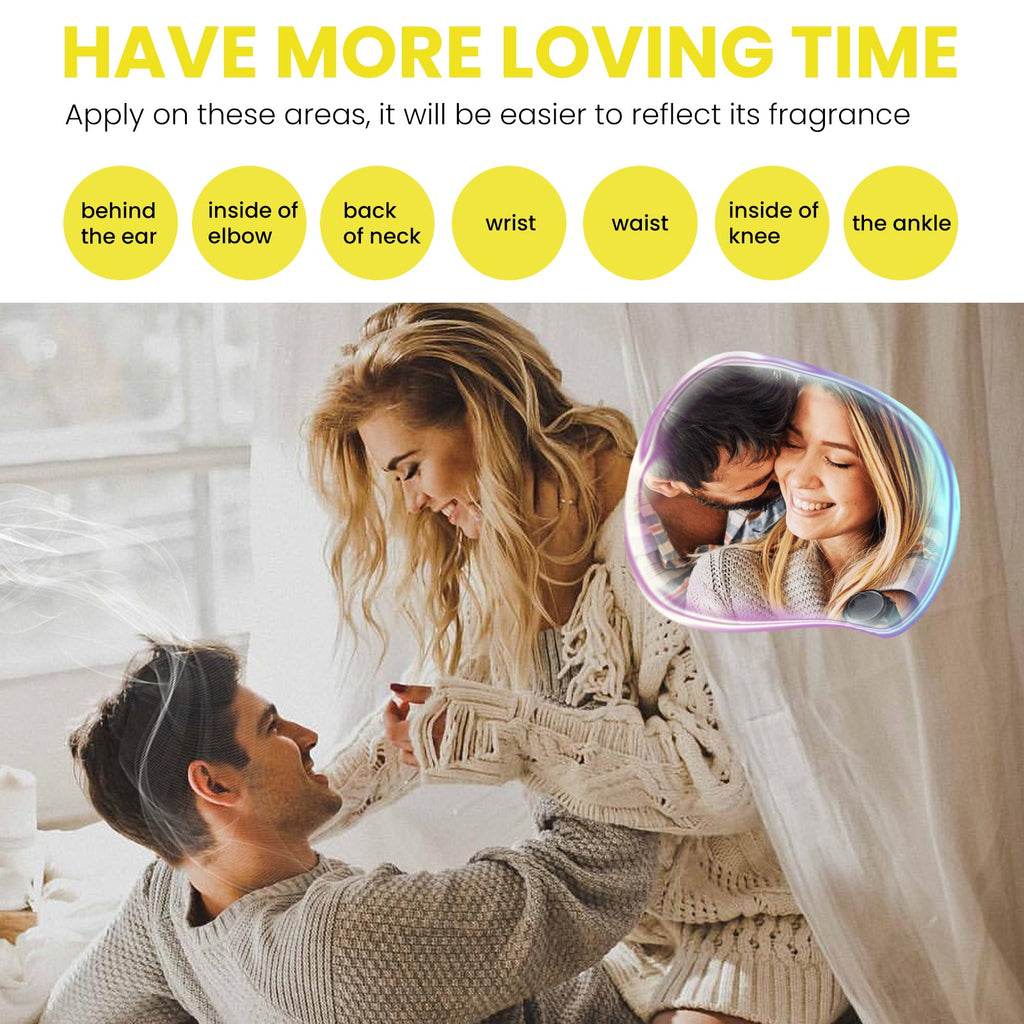 North Moon Pheromone Natural Body Essential Oil (Yellow) Natural Fresh Body Long-lasting Fragrance Men's and Women's Perfume Essential Oil