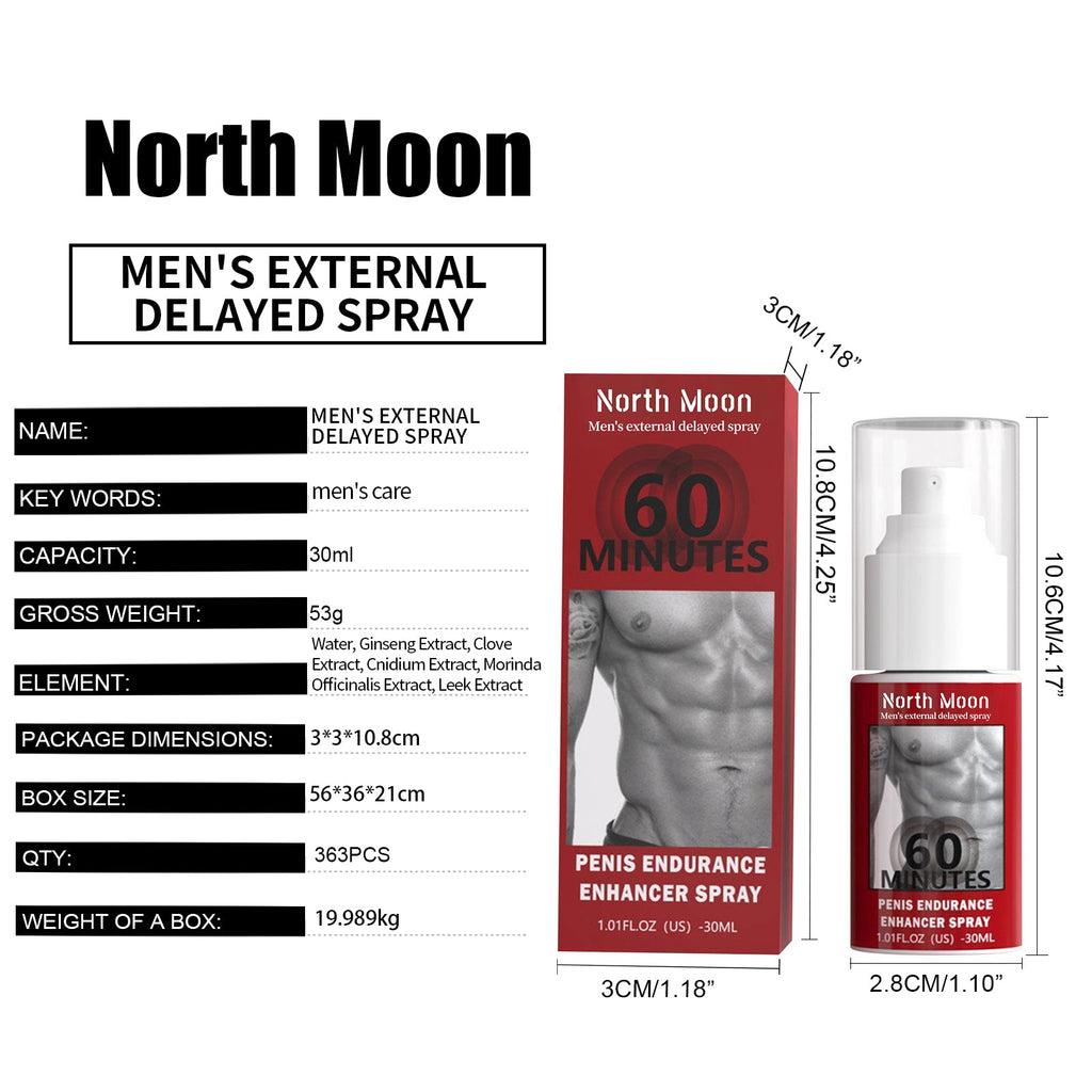 North Moon Men's Care Spray Men's Body Care Enhancing Endurance Moisturizing Care External Spray