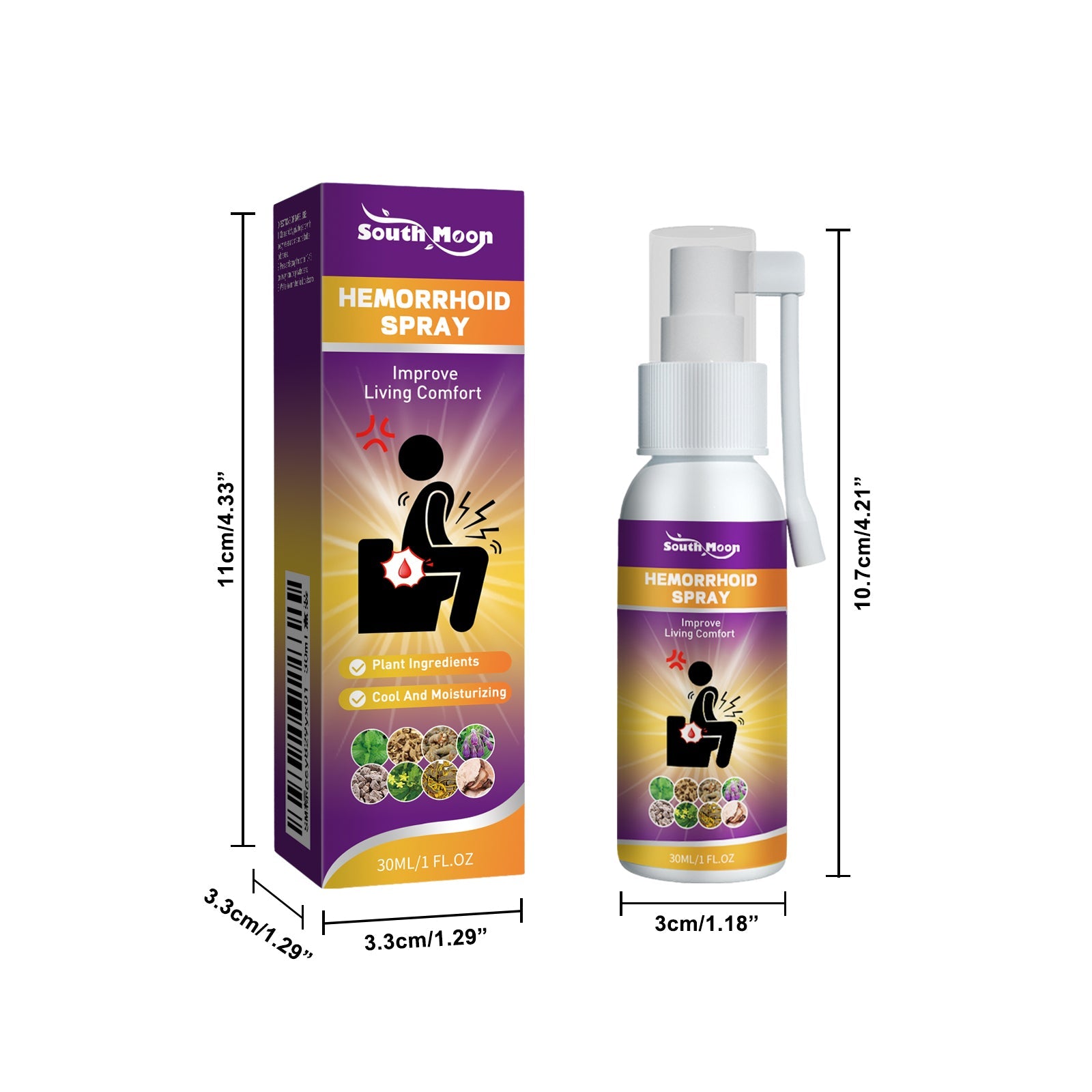 South Moon Body Spray Men's Body Gentle Relief Daily Massage Care Spray