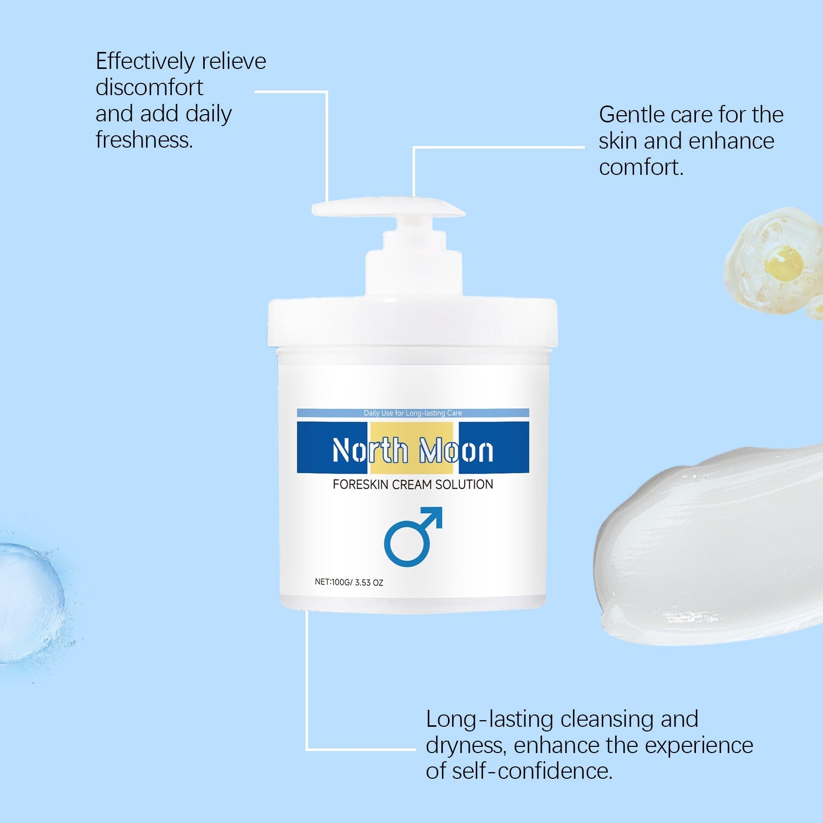 North Moon Men's Neck Cream Mild Ingredients Daily Moisturizing Moisturizing Soothing Body Moisturizing Care Cream