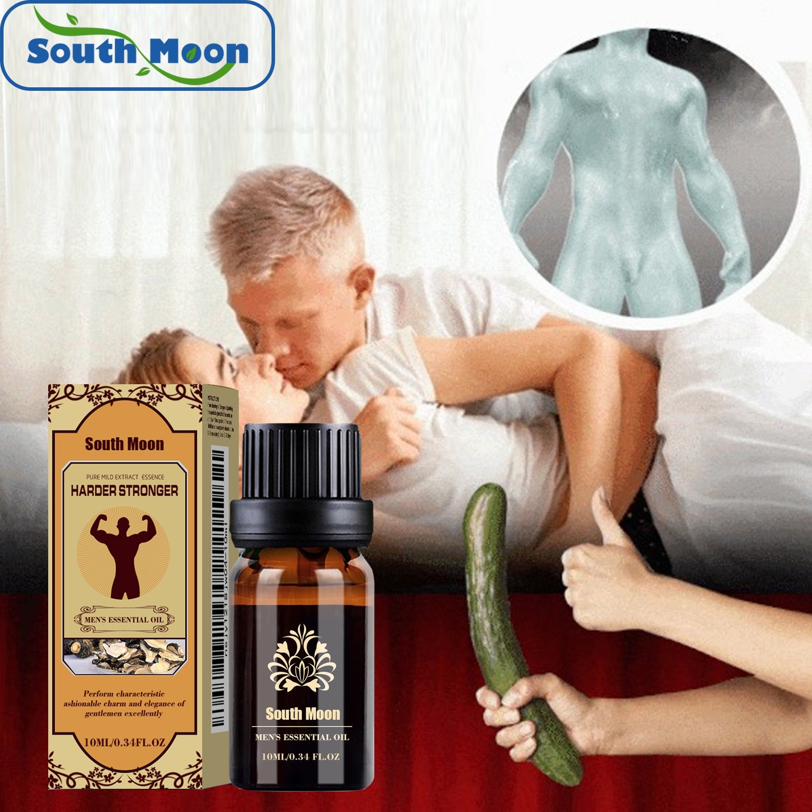 South Moon Men's essential oil Private parts massage maintenance care enhances vitality and moisturizes health