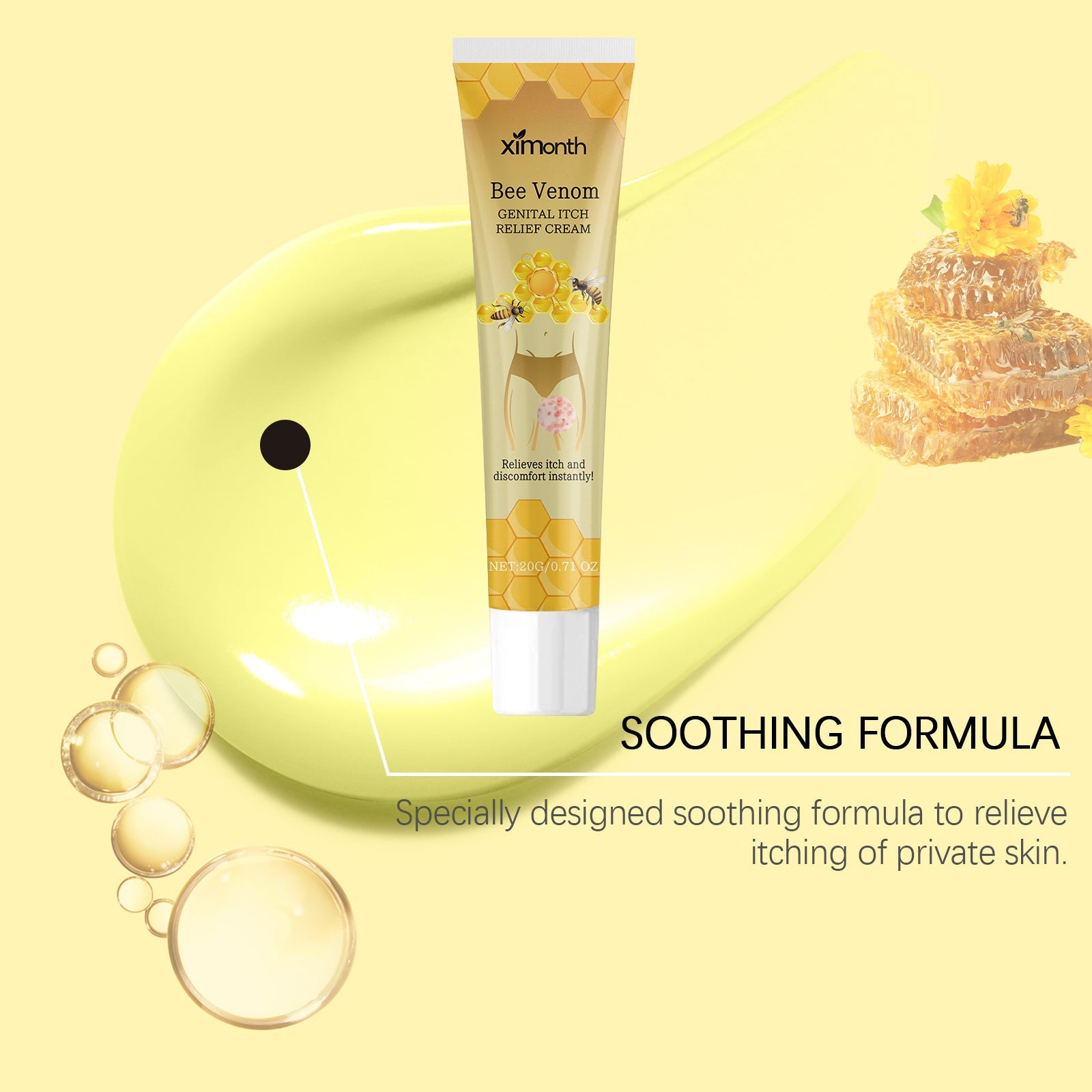 Ximonth Bee Venom Men's Care Cream Gentle nourishing and moisturizing daily care cream for body skin