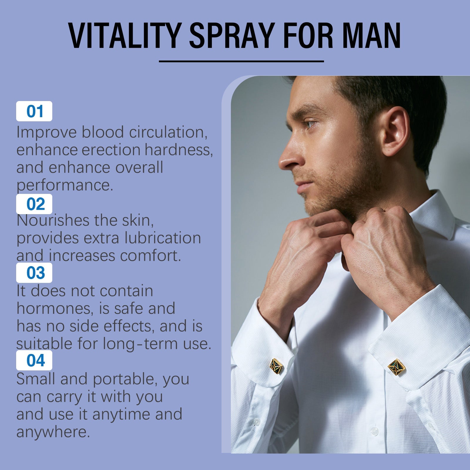 North Moon Men's Care Spray Stimulate Men's Vitality Long-lasting Moisturizing Body Care Spray
