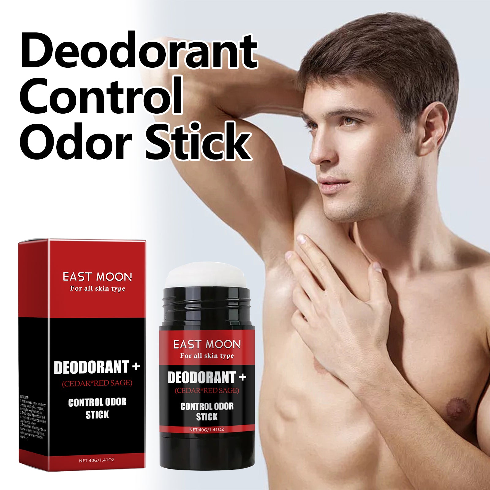 East Moon Men’s Deodorant Stick | Long-Lasting Freshness | Odor Control & Sweat Protection