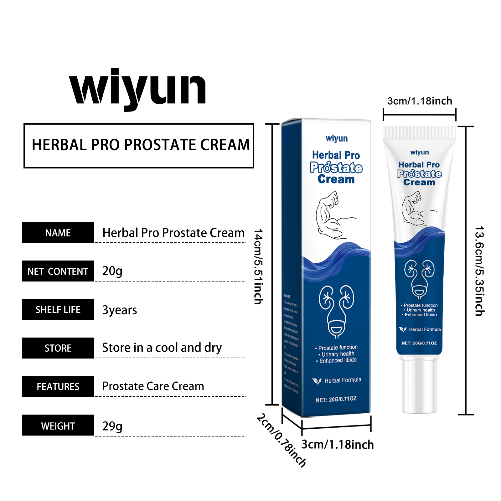 Wiyun Men's Body Neck Cream Mild Ingredients Daily Moisturizing and Nourishing Men's Body Massage Care Cream