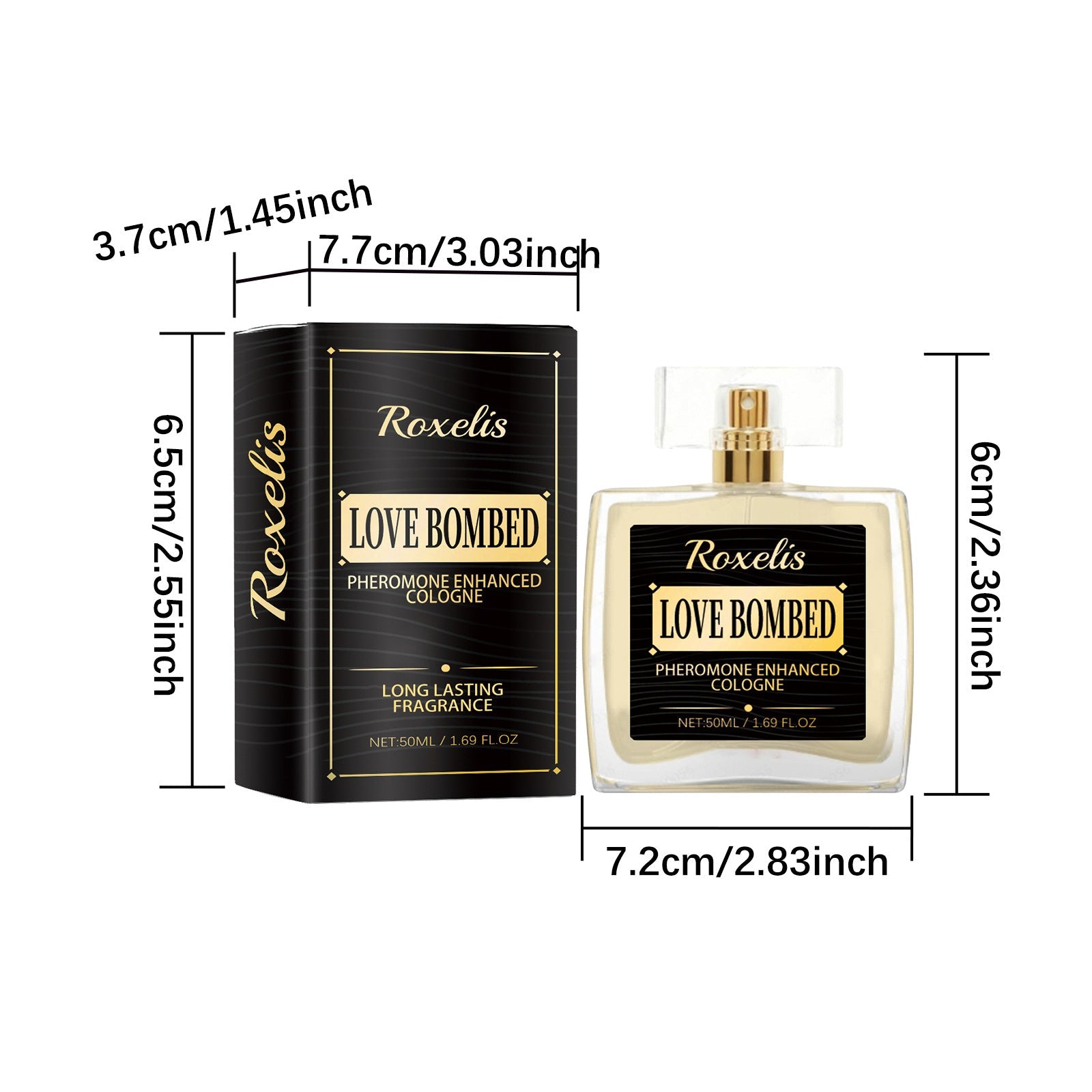 Roxelis Men's Perfume Portable, gentle, non-irritating, fresh light fragrance for couples' dates, charming atmosphere, long-lasting scent