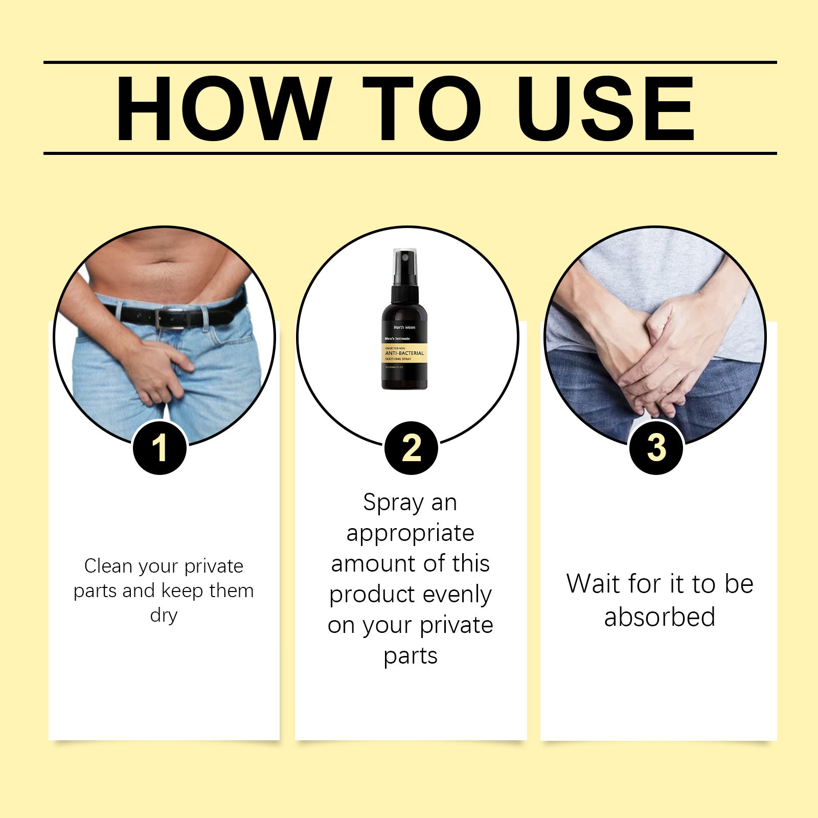 North Moon Men's Body Care Spray Gentle Relief for Daily Body Discomfort Men's Care