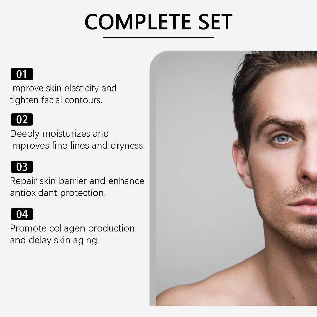 East Moon Men’s Facial Care Set – Cleanse, Hydrate & Firm Skin