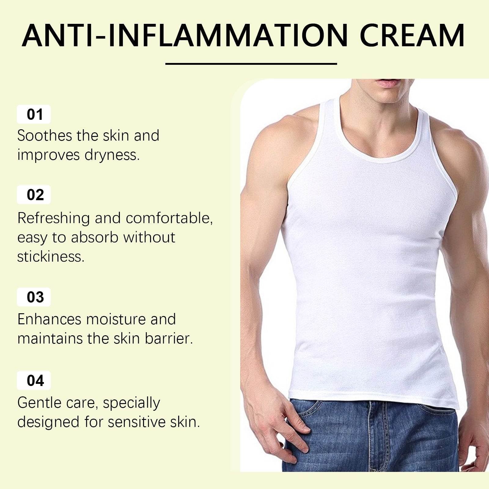 Laniska Men's Care Cream Men's daily care to relieve discomfort, moisturize and nourish skin repair cream