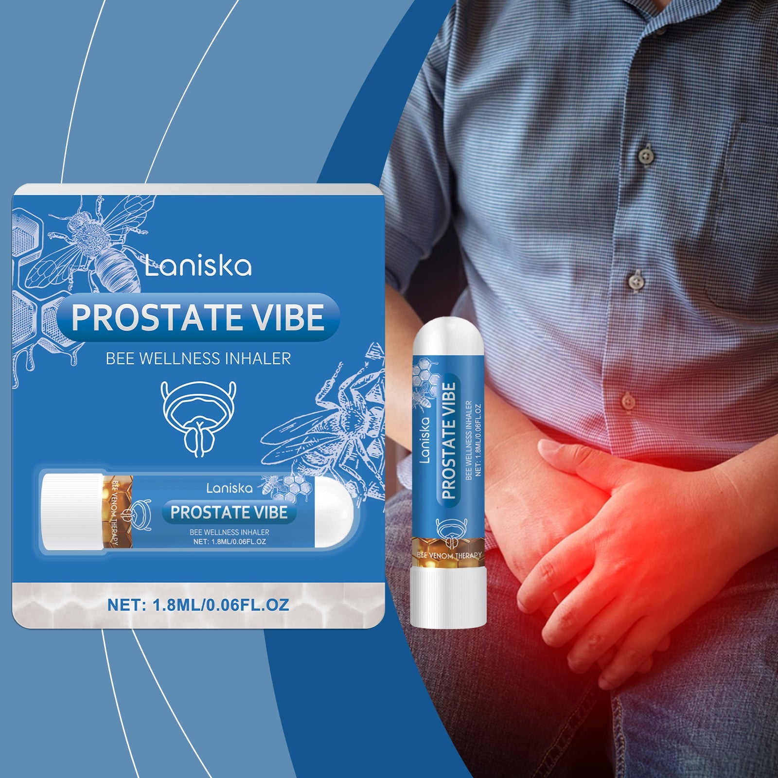 Laniska Male Nasal Inhaler Daily Body Skin Gentle Care Rejuvenating Male Vitality Nasal Inhaler