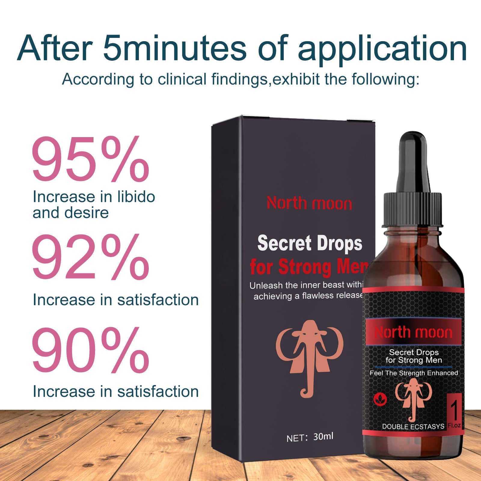 North Moon Men's Care Drops Men's Body Care Strong Vitality Body and Mind Relaxation Massage Essential Oil