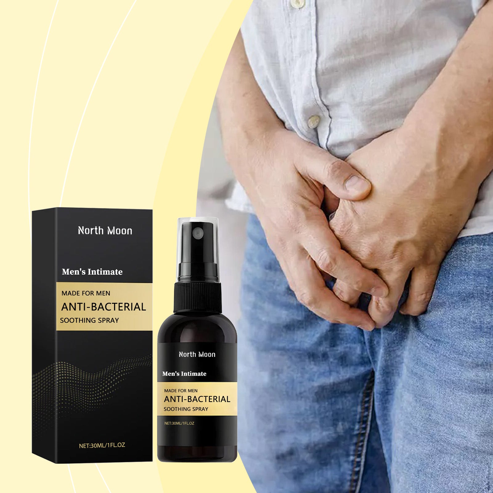 North Moon Men's Body Care Spray Gentle Relief for Daily Body Discomfort Men's Care