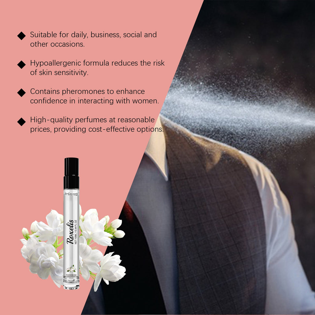 Roxelis Floral Perfume Spray Men's Perfume Long-lasting Cologne Jasmine Perfume Natural Fresh Charm Portable Fragrance