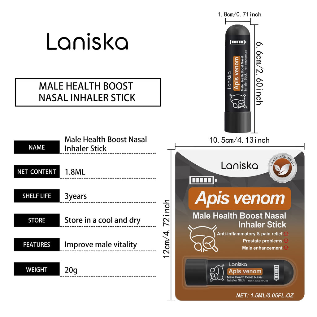 Laniska Male Nasal Inhaler Men's daily nasal cleaning portable nasal aspirator for relief and maintenance