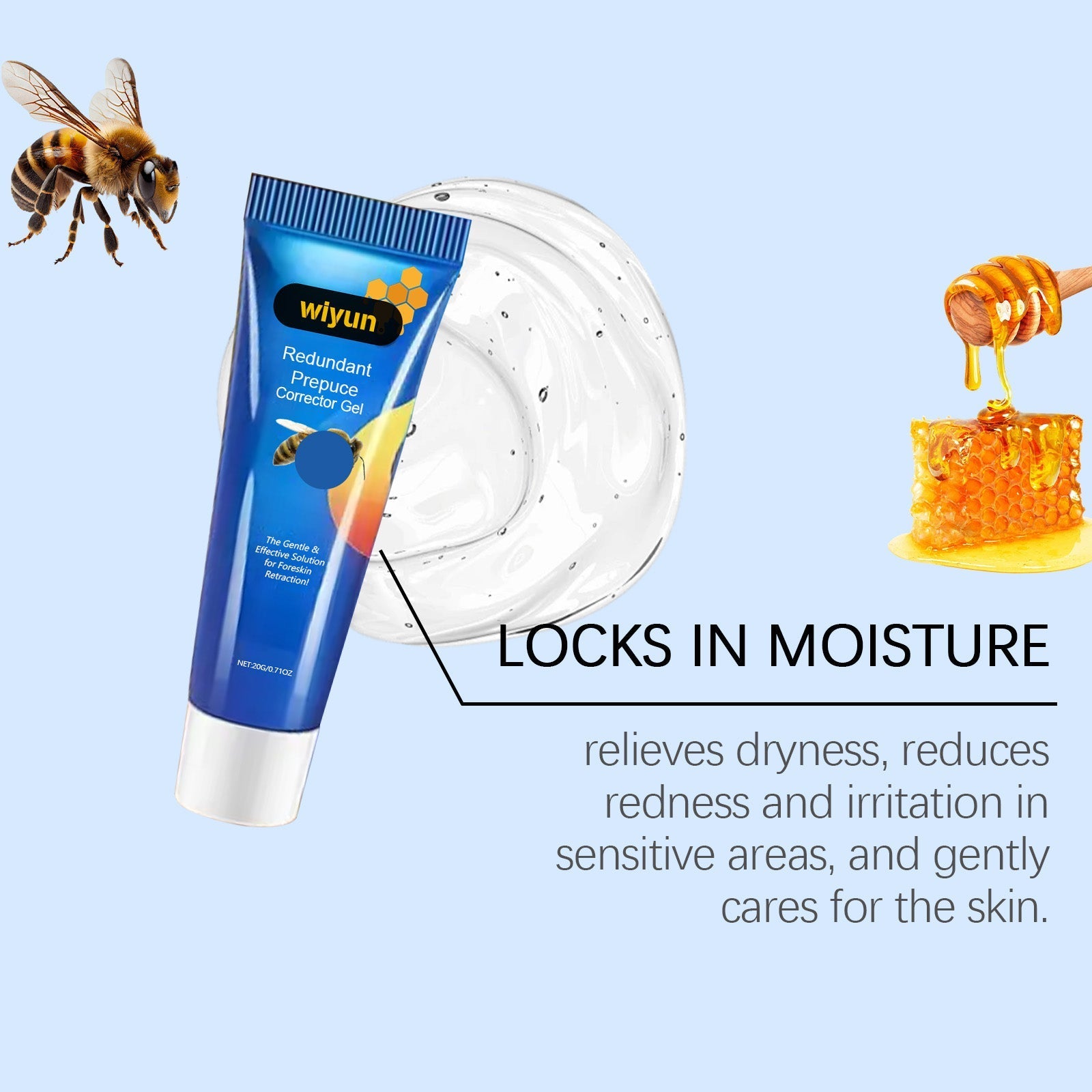 Wiyun Men's Care Gel Relieve discomfort, refresh, moisturize, repair, clean, massage care gel for adults