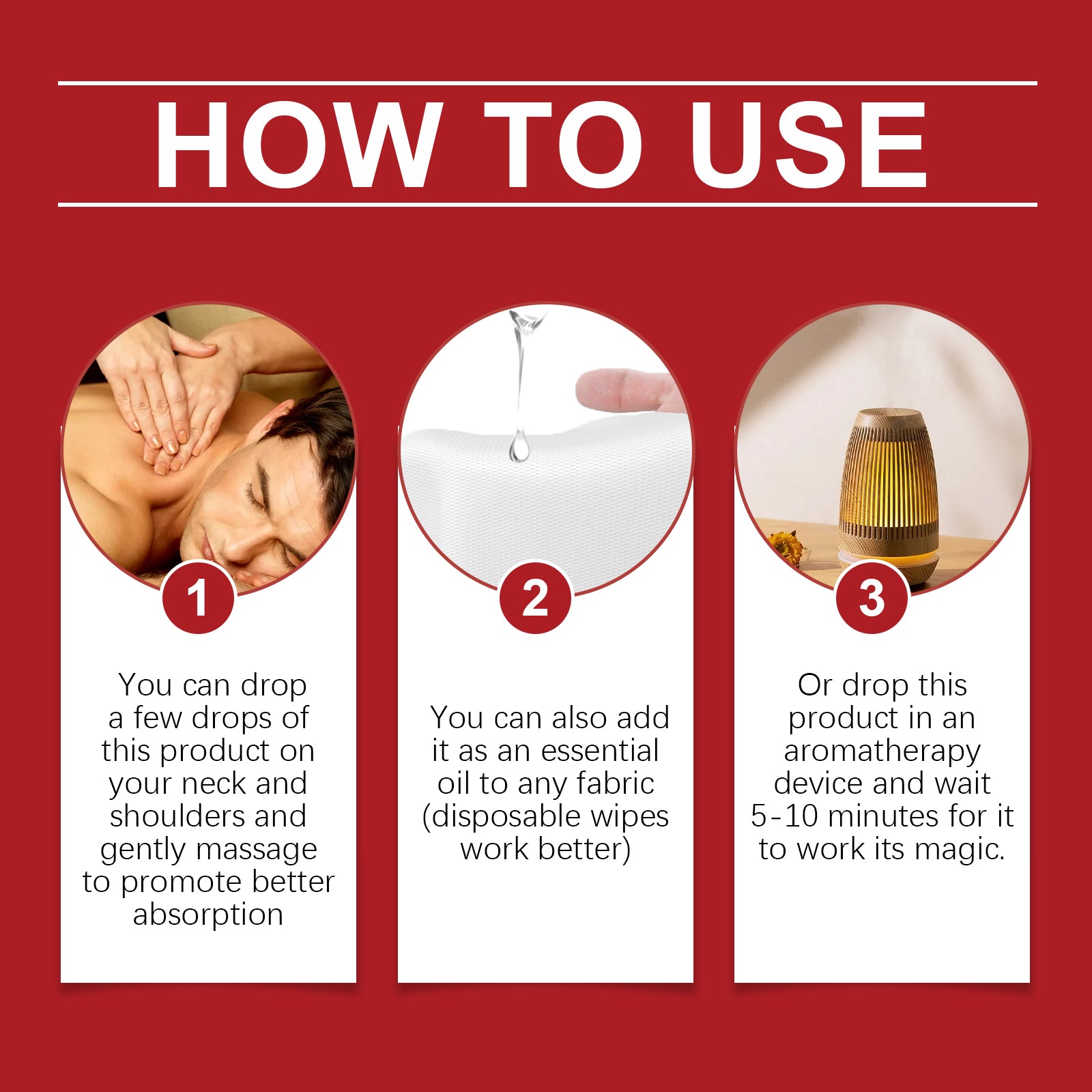 North Moon Men's Care Essential Oil Gentle Moisturizing Skin Nourishing Body Massage Care Essential Oil