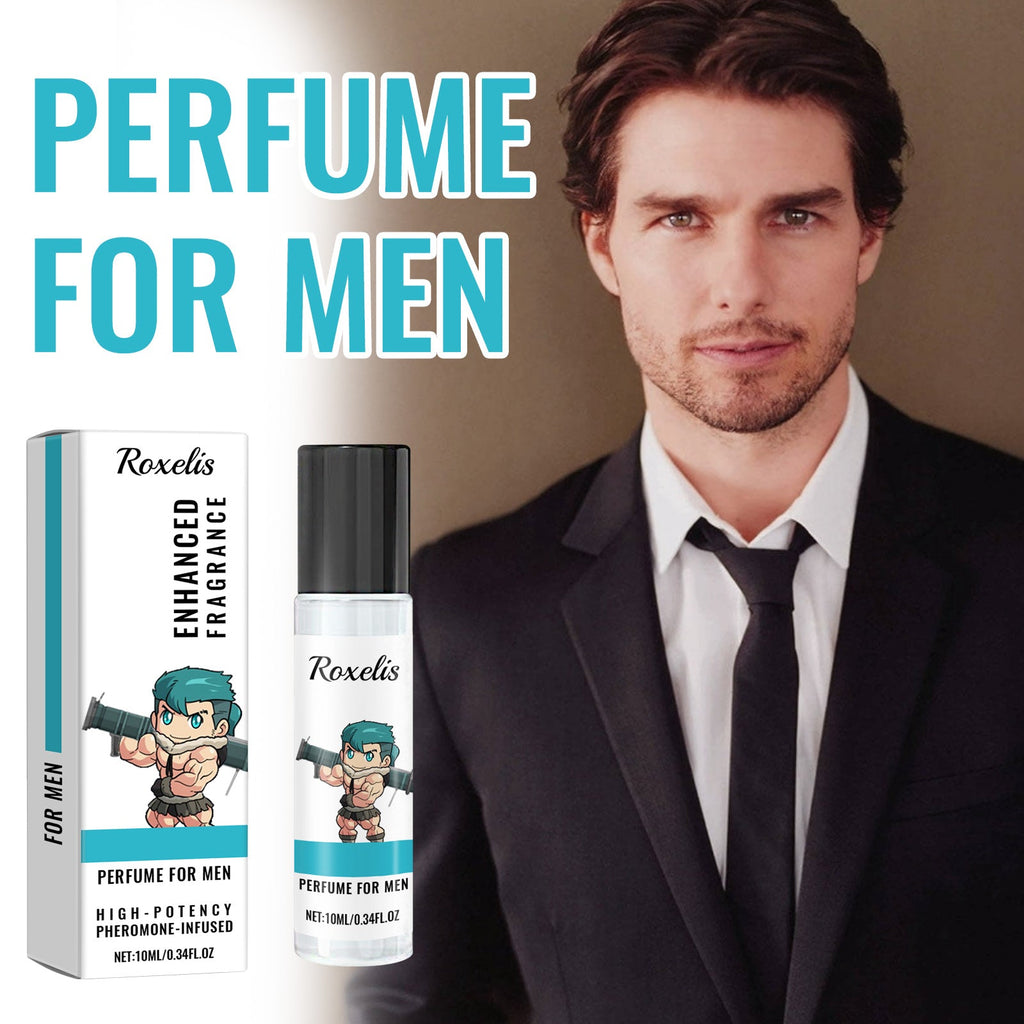 Roxelis Men's Perfume Roll-On Natural Gentle Elegant Fresh Long-lasting Fragrance Portable Perfume for Wrists, Neck, and Behind Ears