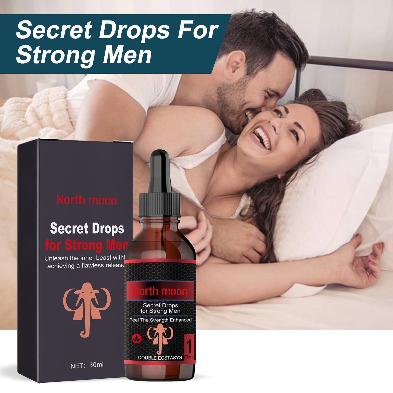 North Moon Men's Care Drops Men's Body Care Strong Vitality Body and Mind Relaxation Massage Essential Oil