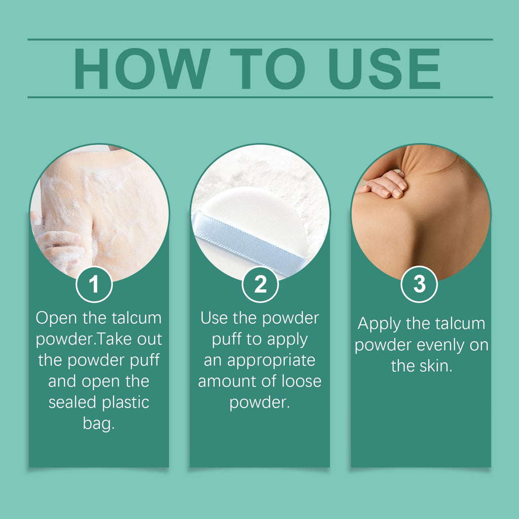 Ximonth Men's Care Body Powder Skin Care Sweat Absorption Breathable plaid Refreshing Mint Daily Care