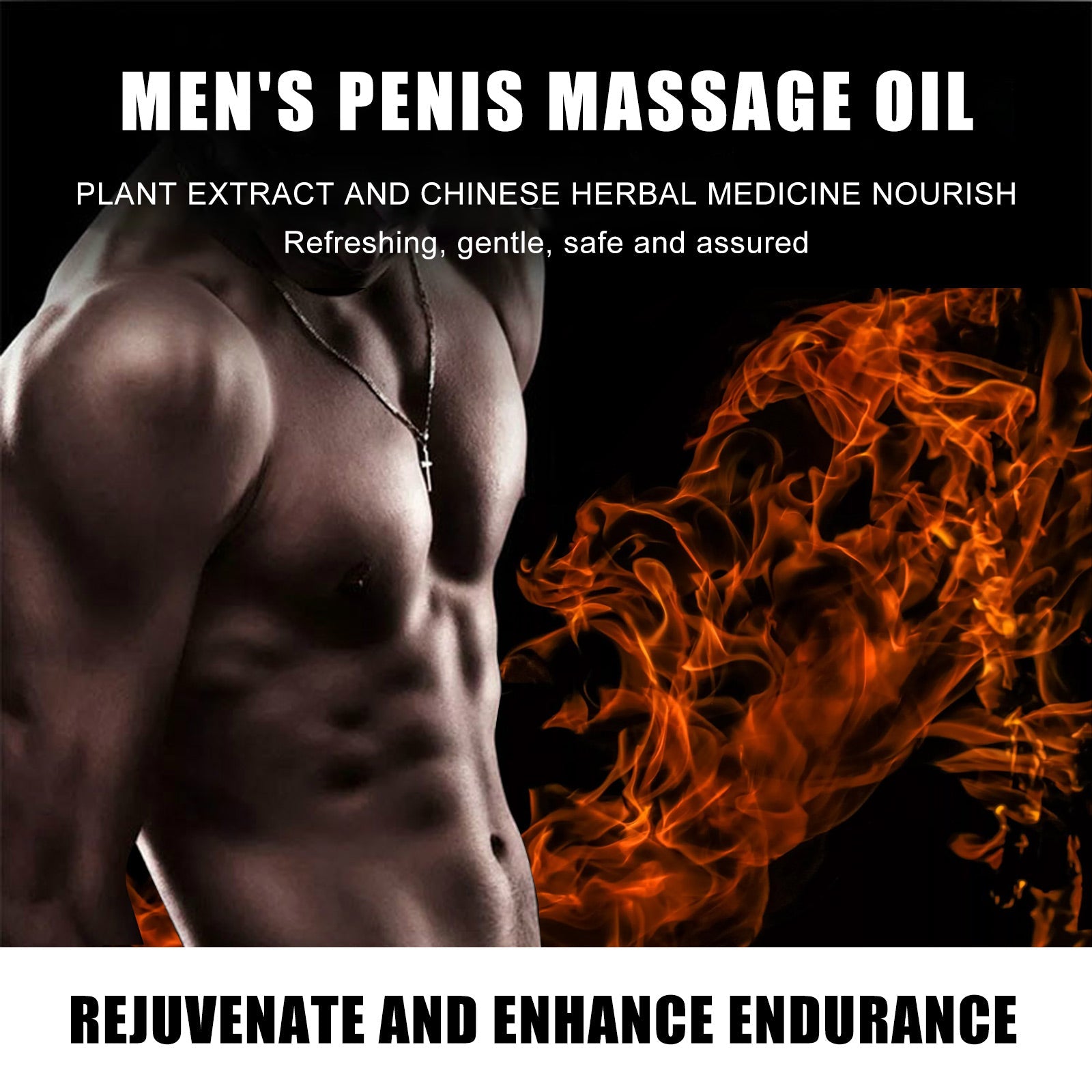 North Moon Men's Massage Essential Oil Men's Body Skin Moisturizing Massage Care Essential Oil