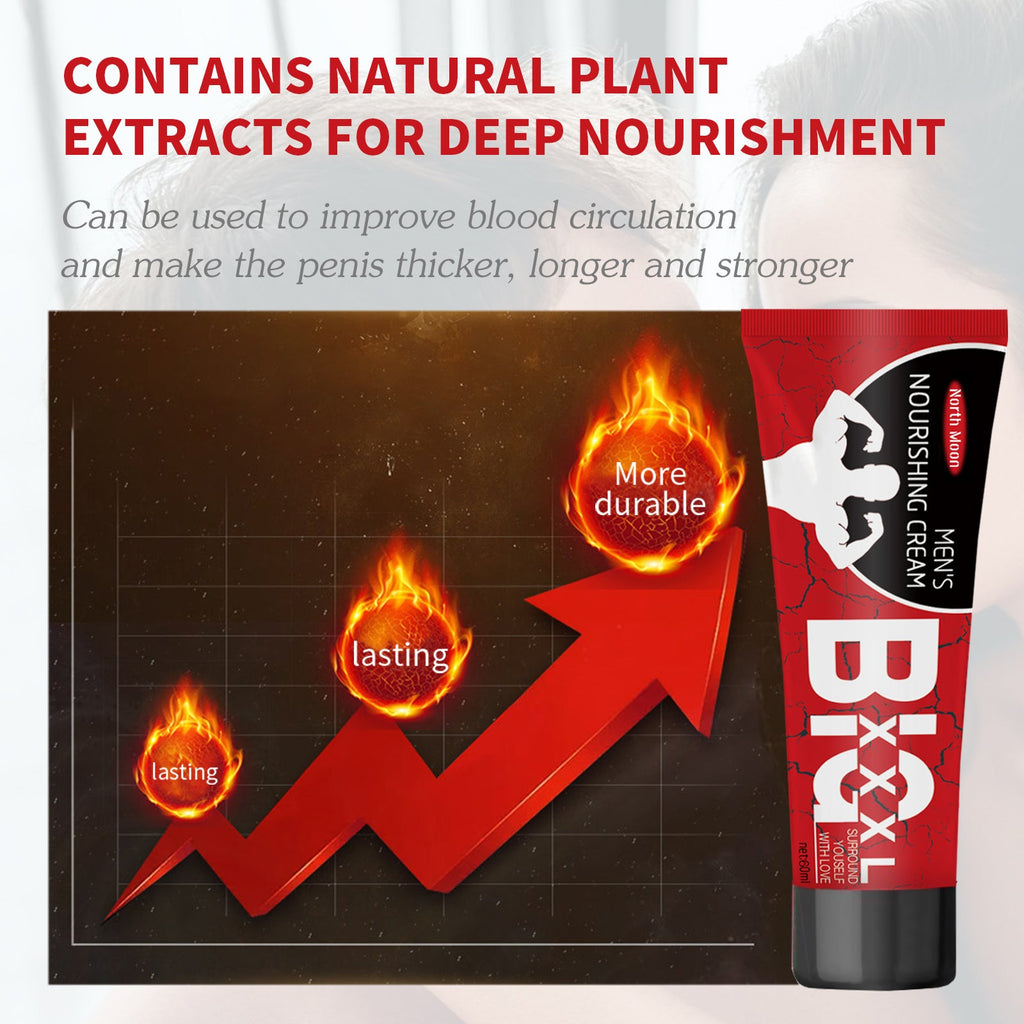 North Moon Men's Care Cream Men's Vitality and Strength Moisturizing Exercise Body Massage Care Cream