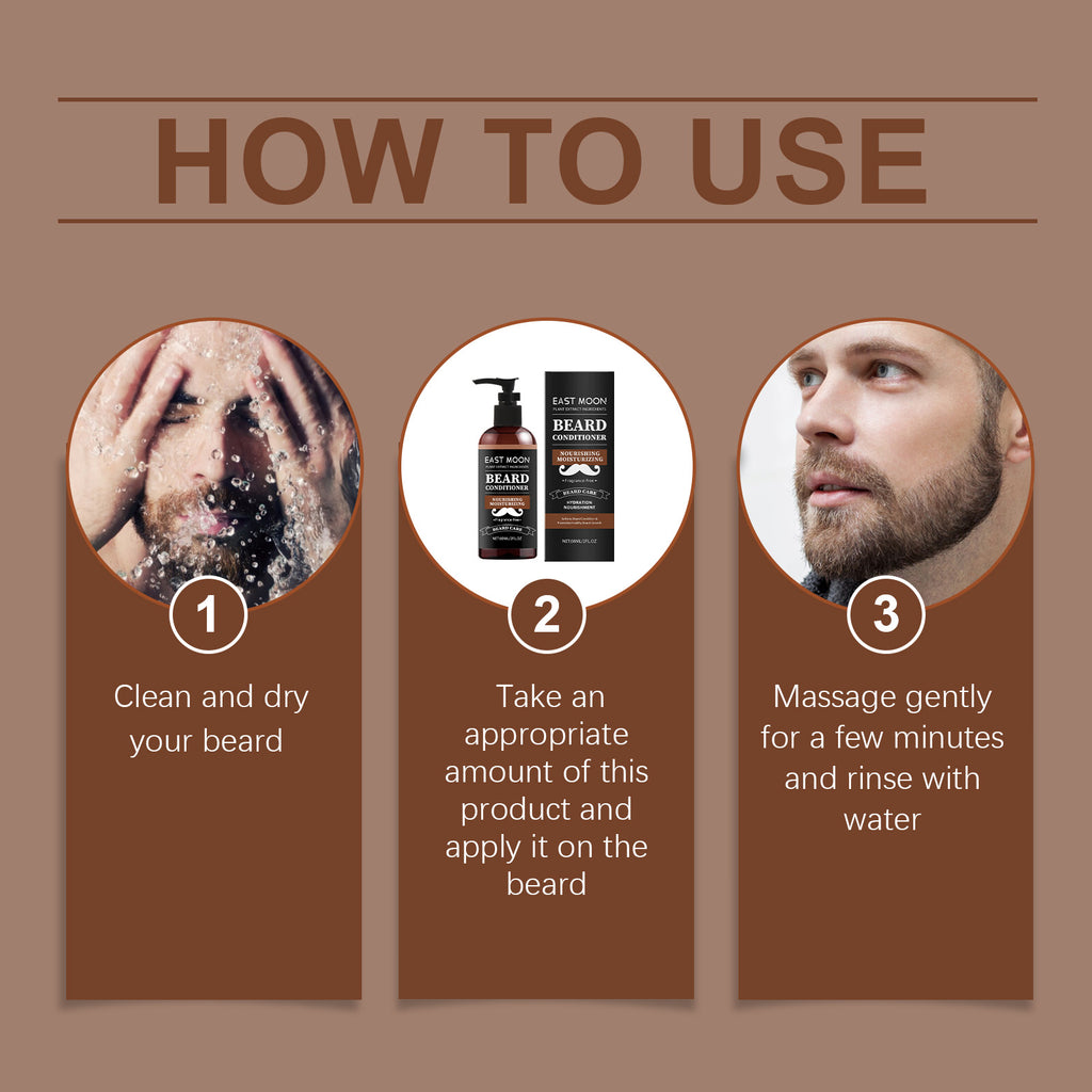 East Moon Men’s Beard Nourishing Serum | Hydrate, Soften & Shine | Repair & Protect Facial Hair