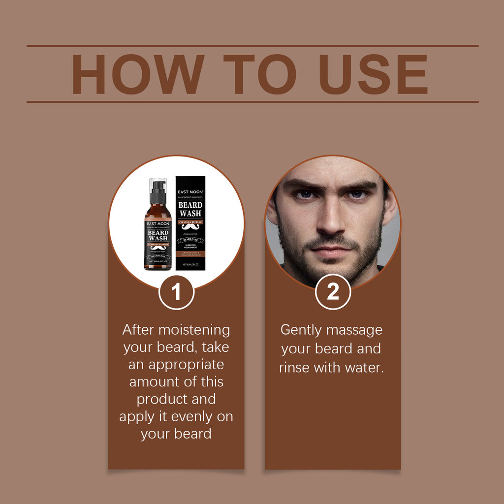 East Moon Men’s Beard Wash – Gentle, Nourishing & Softening Cleanser