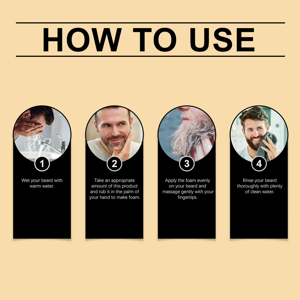 East Moon Men’s Post-Shave Beard Wash | Cleansing, Moisturizing & Softening Beard