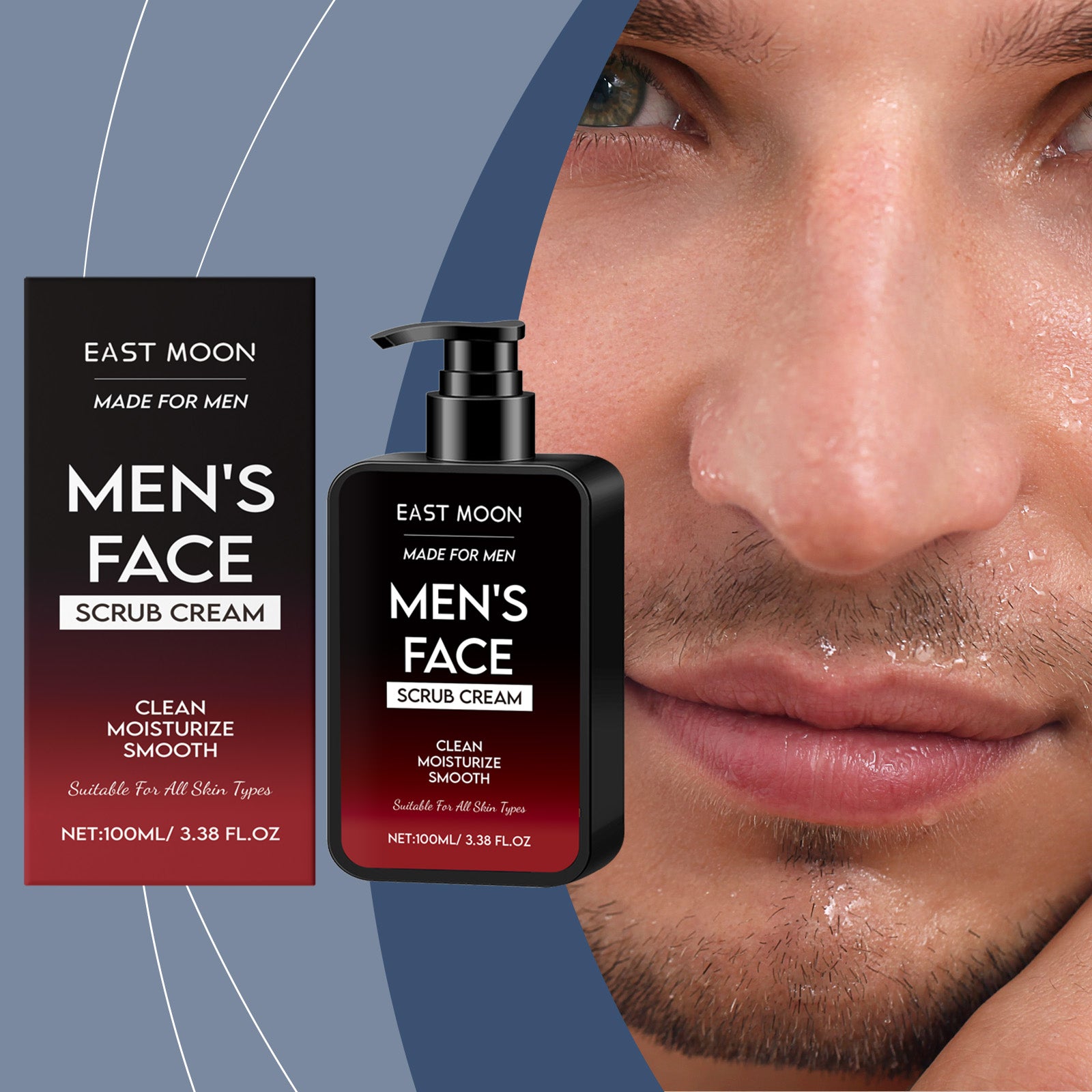 East Moon Men’s Oil Control Face Scrub – Deep Clean & Refresh
