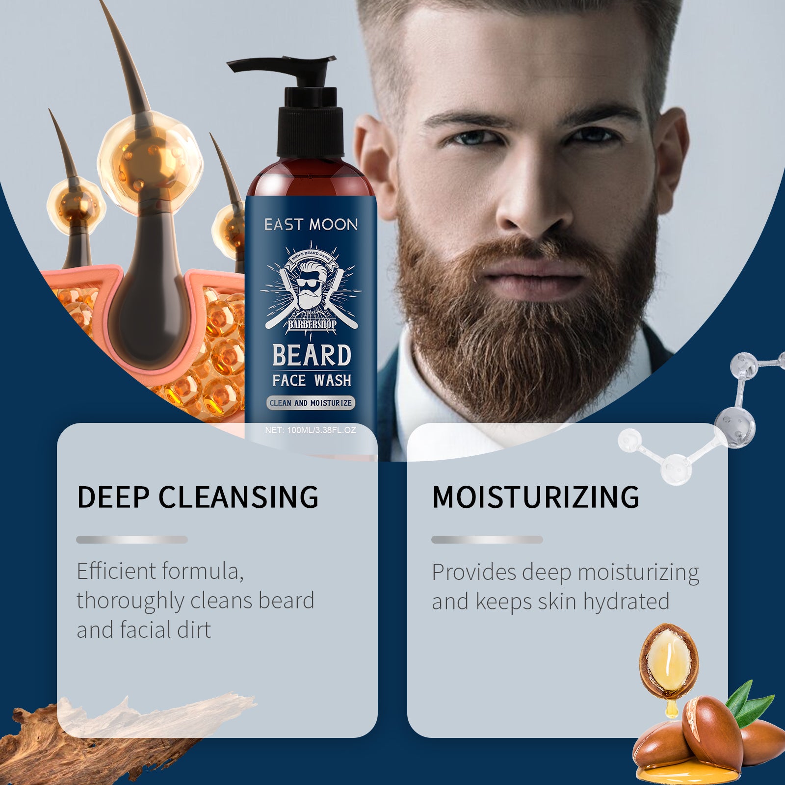 East Moon Sandalwood Beard Shampoo