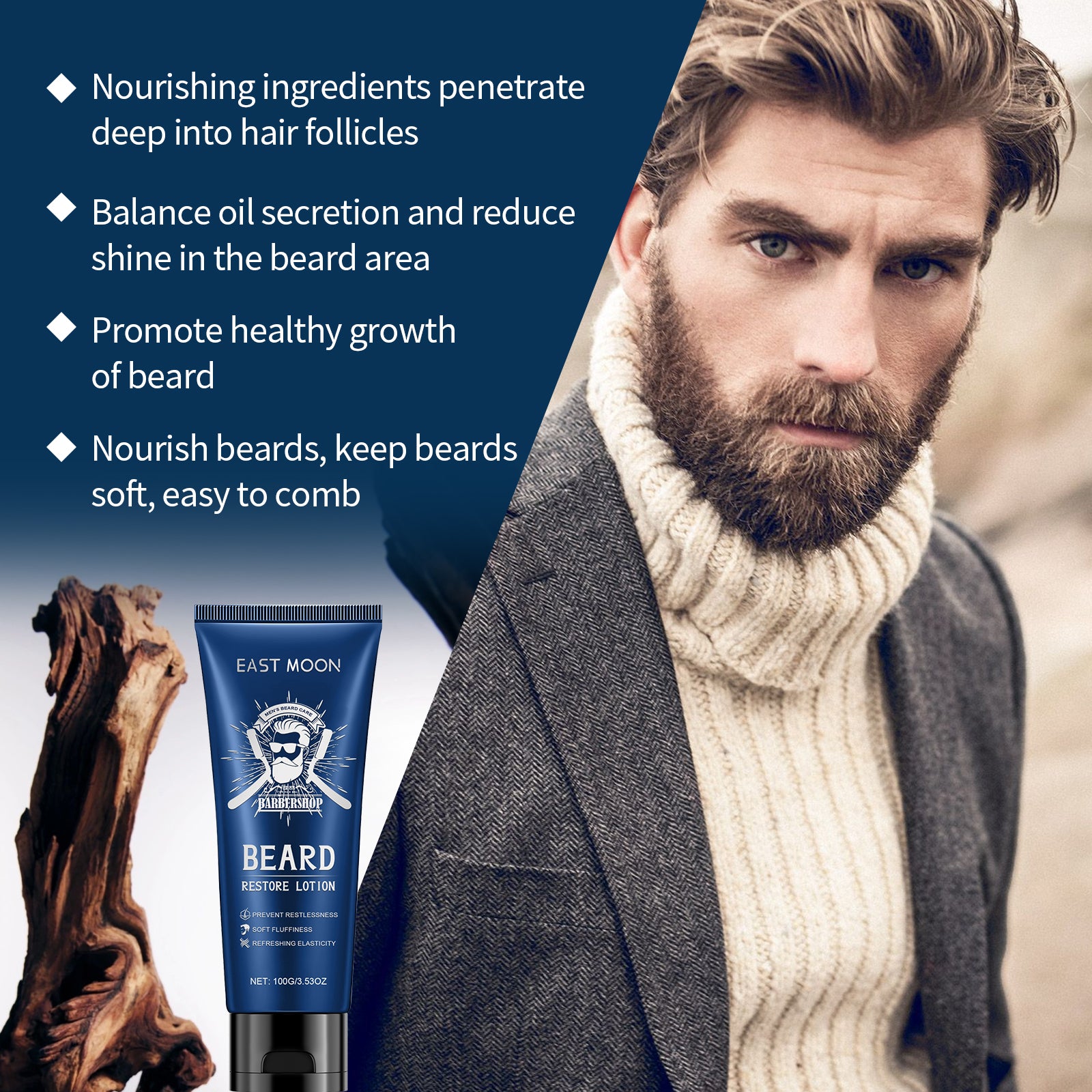 East Moon Men’s Sandalwood Beard Conditioner