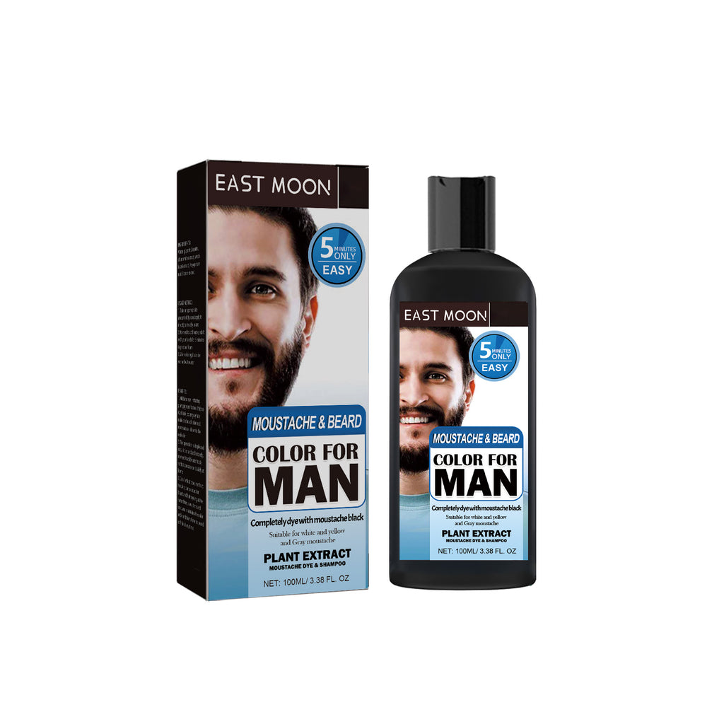 East Moon Men’s Beard Coloring & Care – Fast Color, Hydrate & Repair