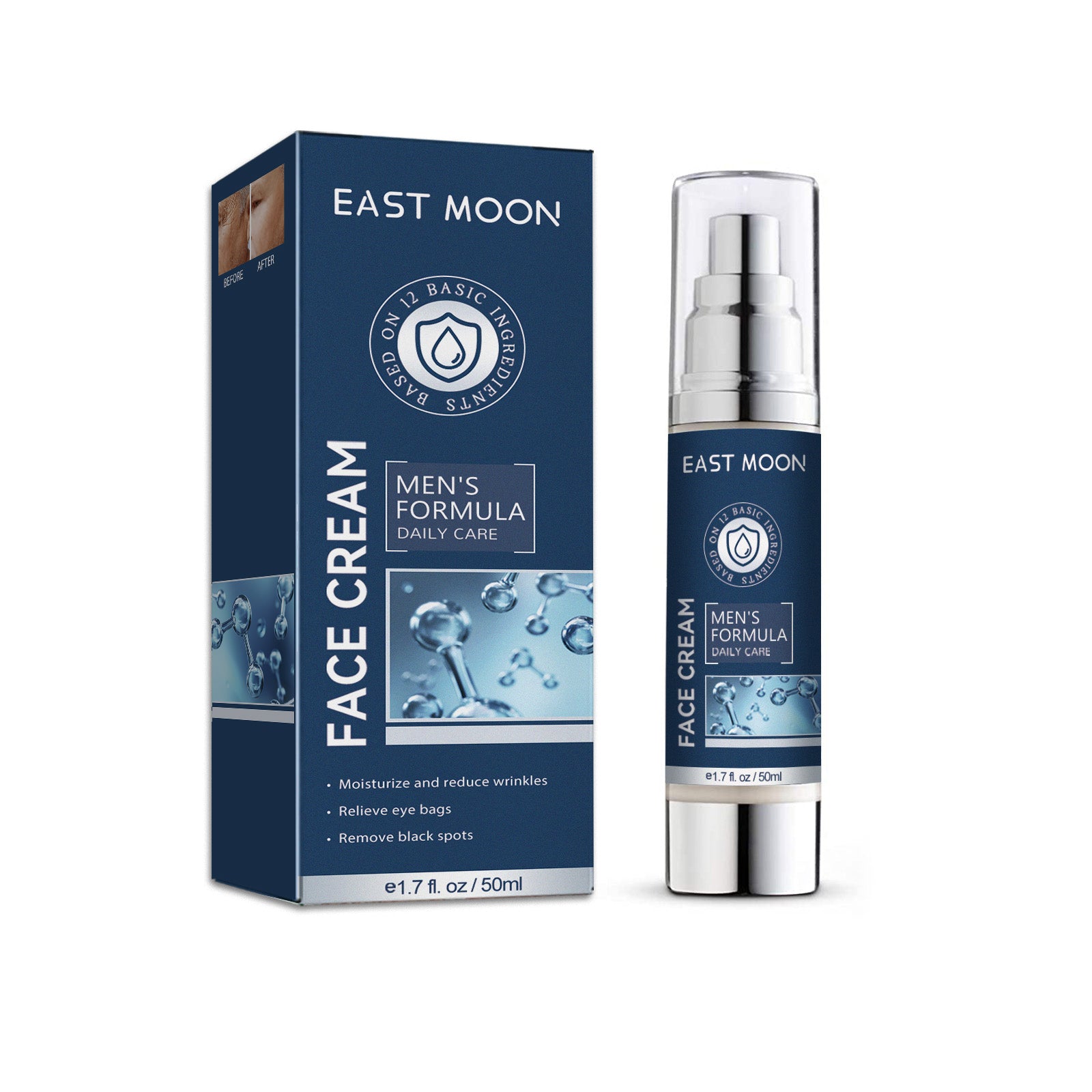 East Moon Men’s Face Moisturizer – Hydrating & Anti-Fatigue Cream