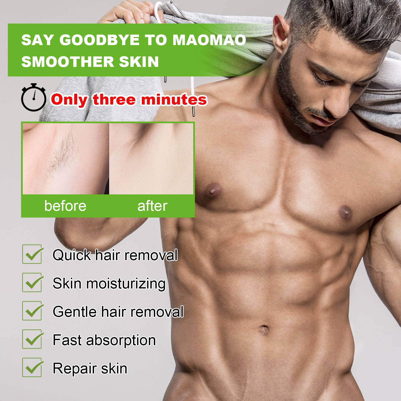 East Moon Men’s Hair Removal Cream – Gentle & Fast Hair Removal