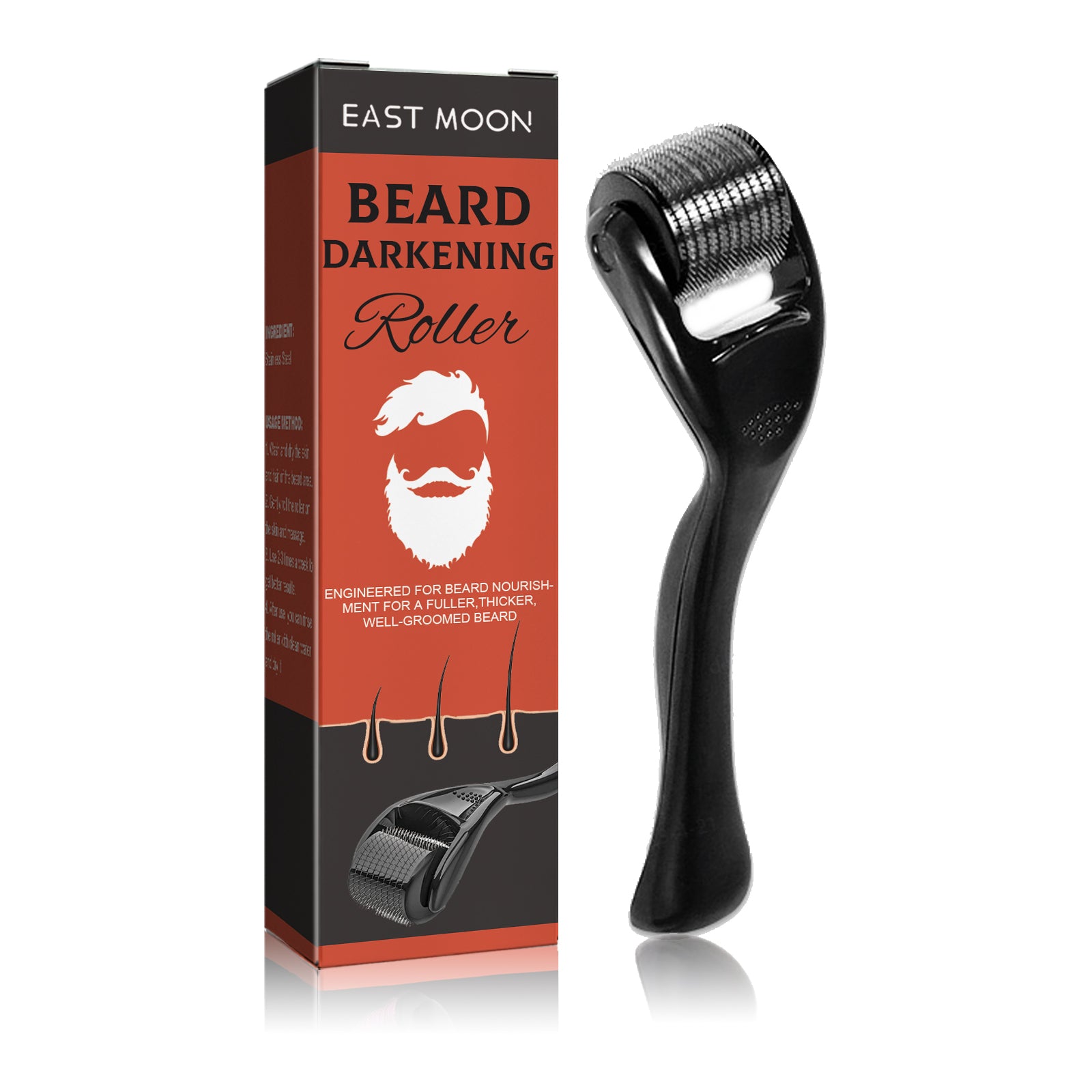 East Moon Men’s Beard Growth Roller – Strengthen, Nourish & Thicken Beard