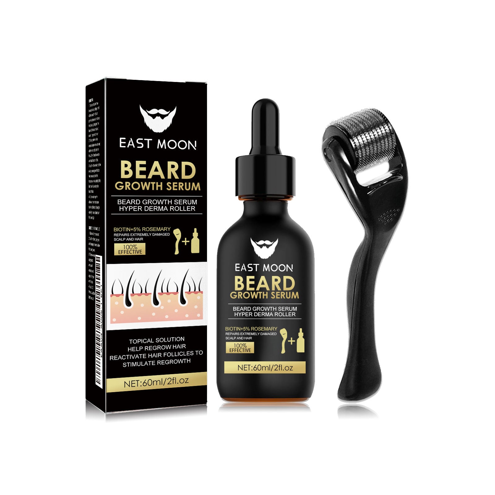 East Moon Beard Growth Serum Kit
