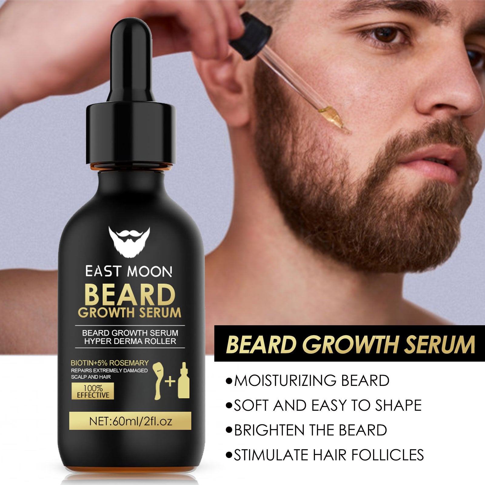 East Moon Beard Growth Serum Kit