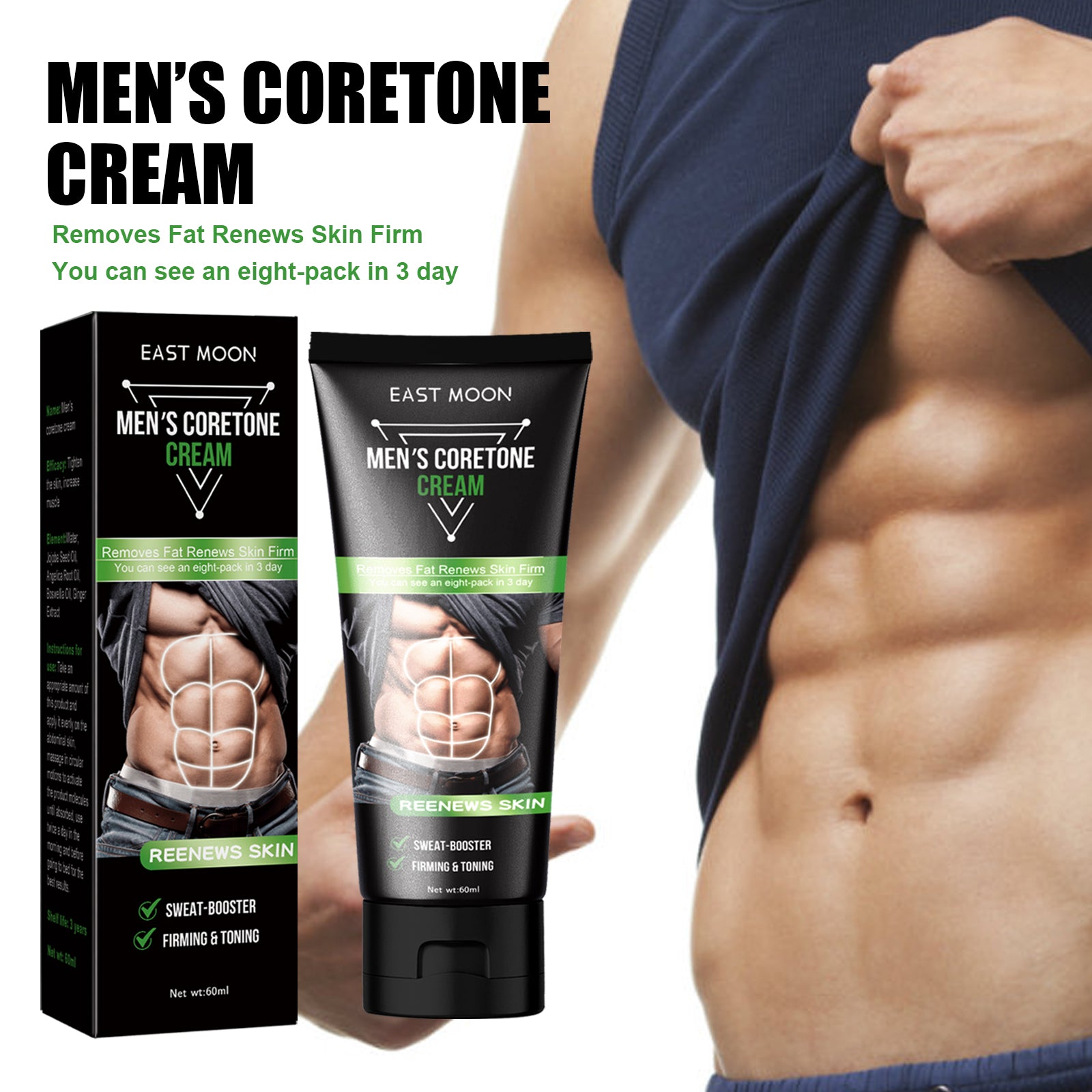 East Moon Men’s Abs Sculpting Cream