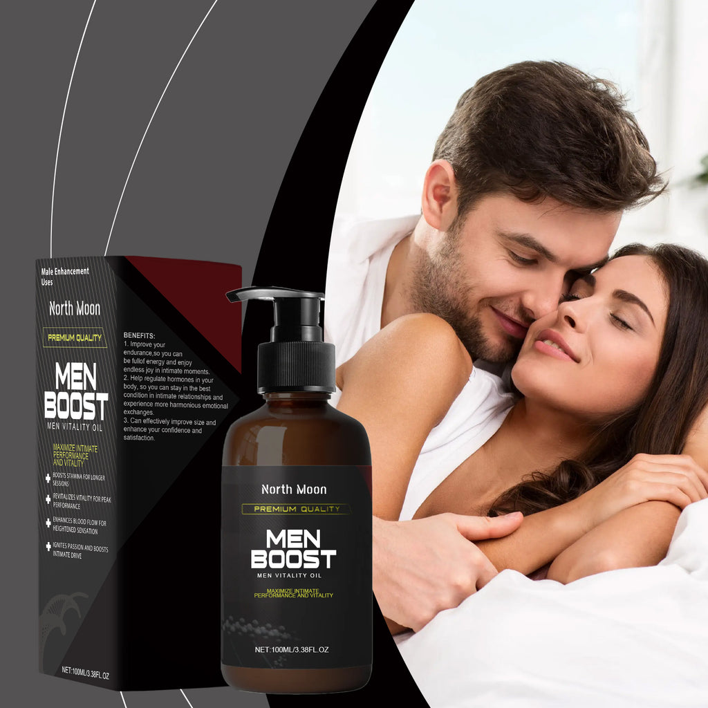 NORTH MOON Men’s Body Care Oil | Hydrating & Nourishing Massage Oil | Boost Confidence & Vitality