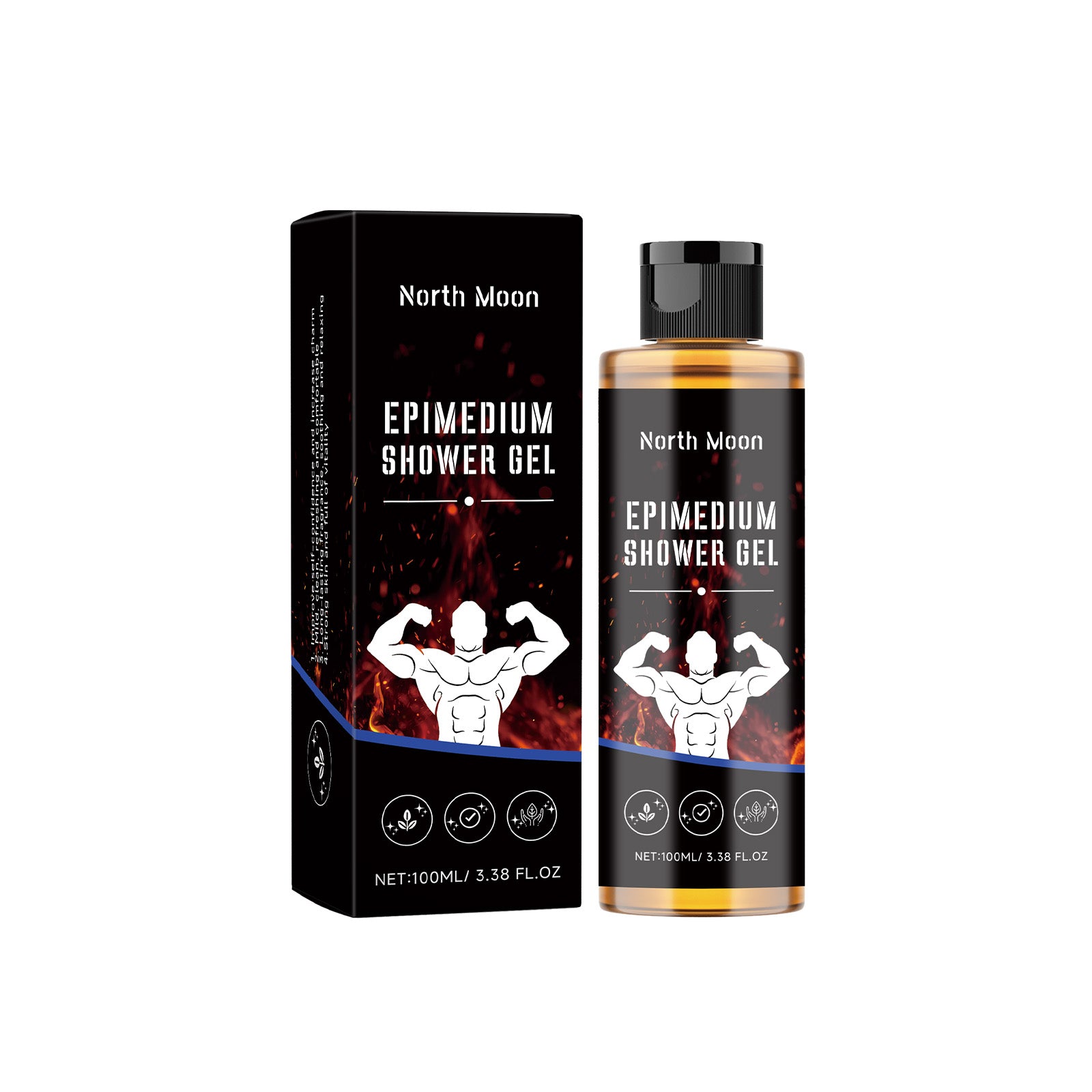 North Moon Men’s Body Wash – Energizing & Moisturizing Shower Gel