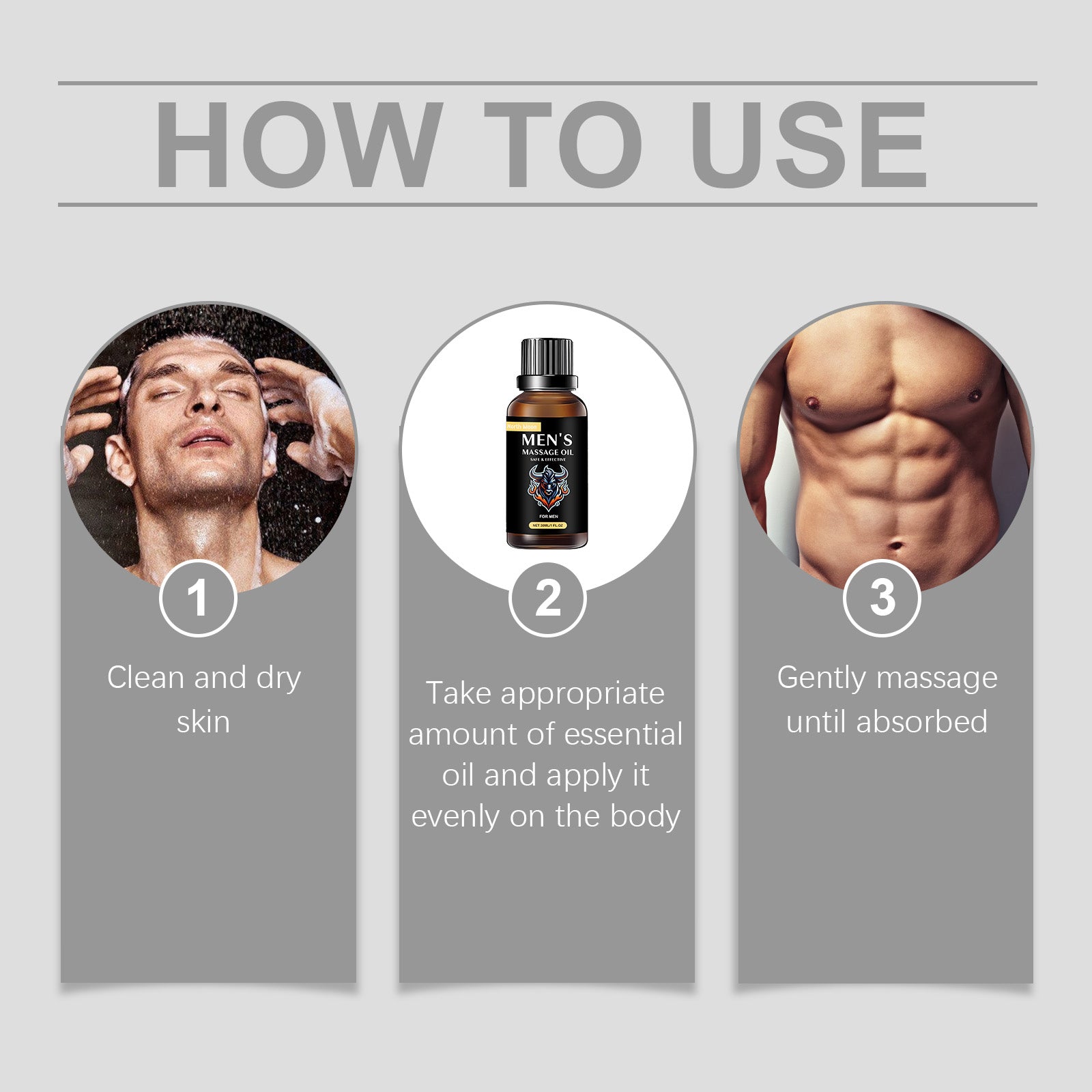 North Moon Men’s Massage Oil
